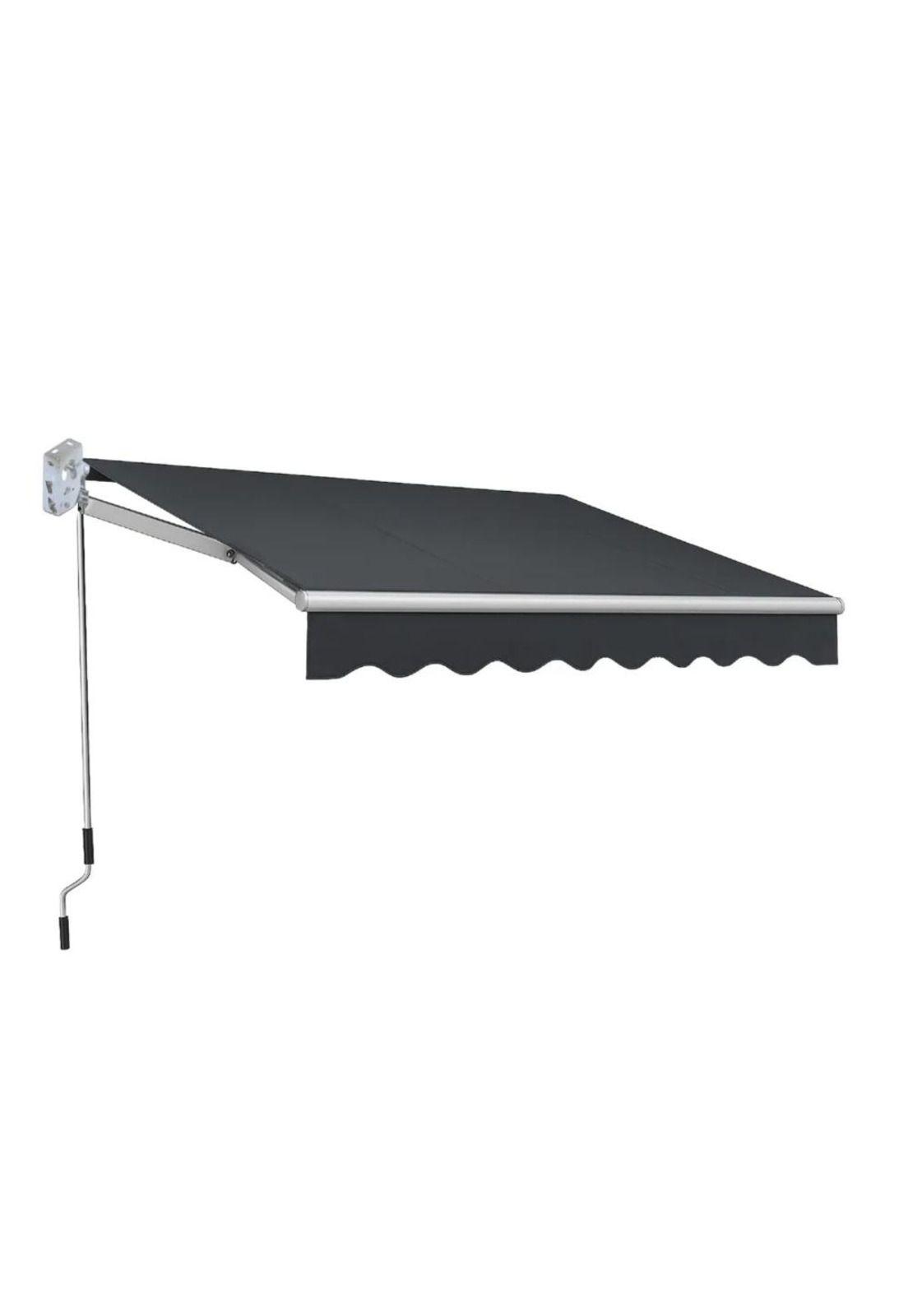 Toldo 3X2.5mt con Brazo Retractil Negro-2