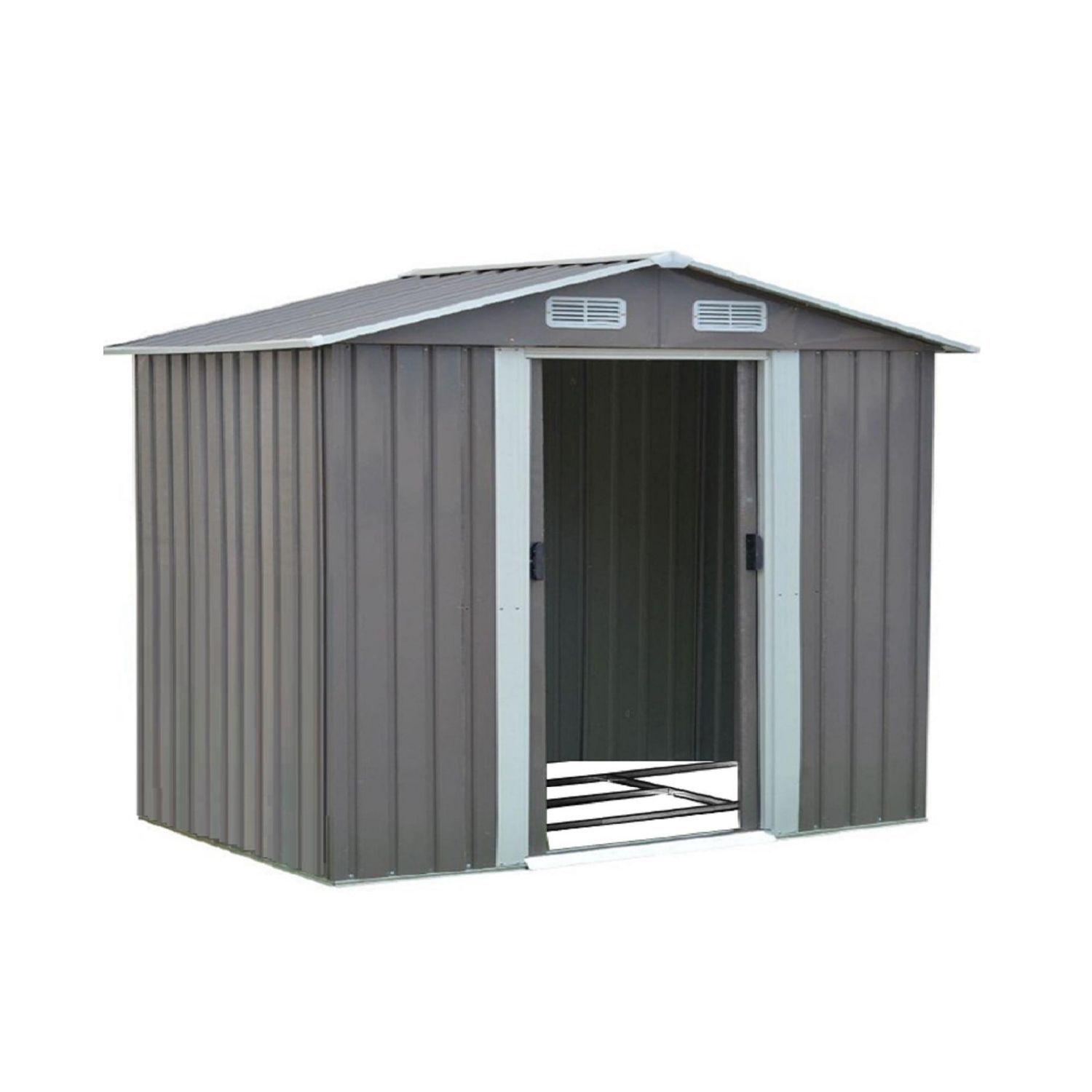 Bodega de Jardín 11.08 m 2 Gris + Kit base para Piso-1