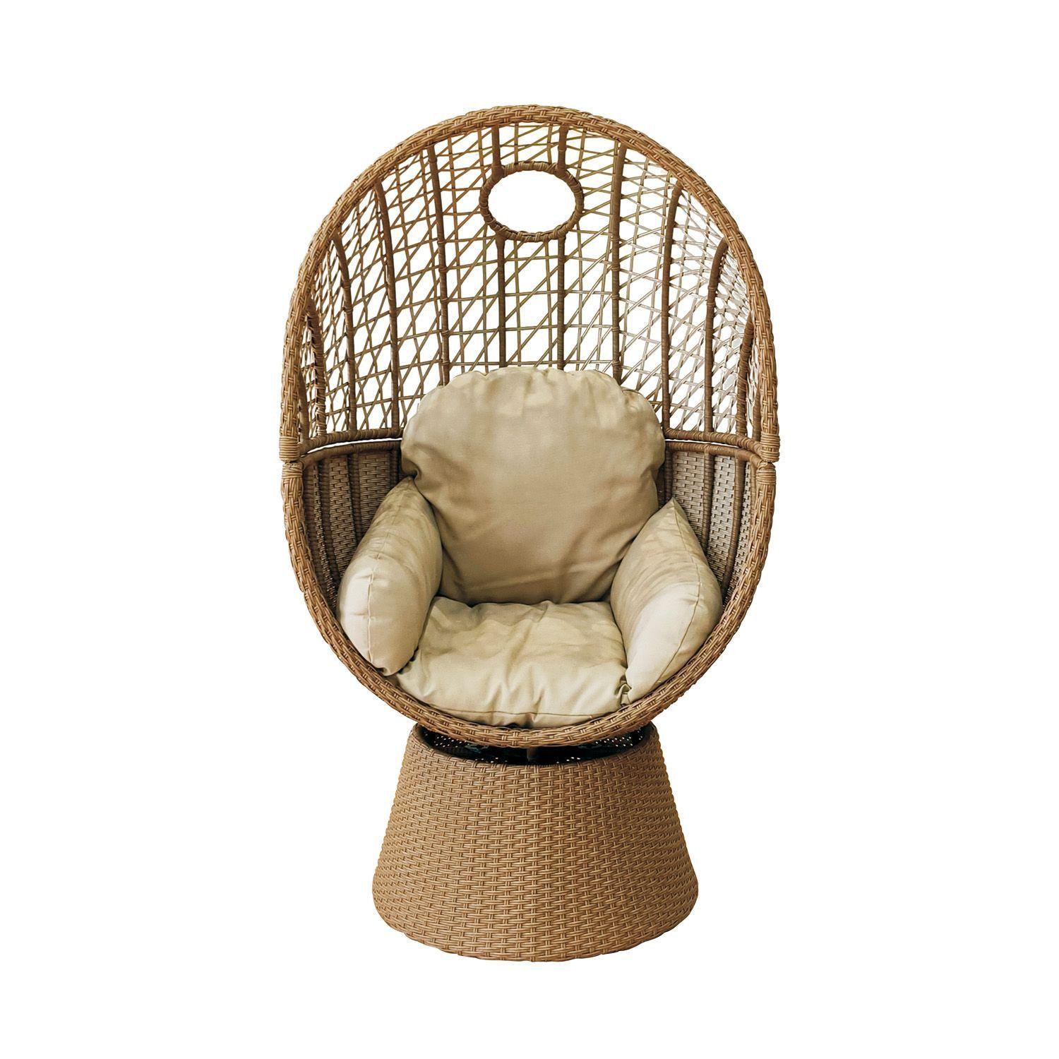 Poltrona Giratoria De Ratán 88cm X 151cm-0