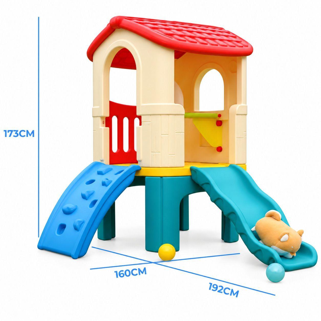 Casa de Juegos para ninos con Resbalin y trepador-4