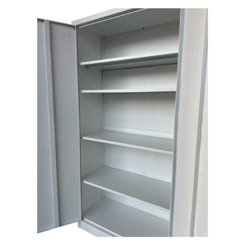 Estante Armario Metálico Oficina 2 Puertas Blanco-4
