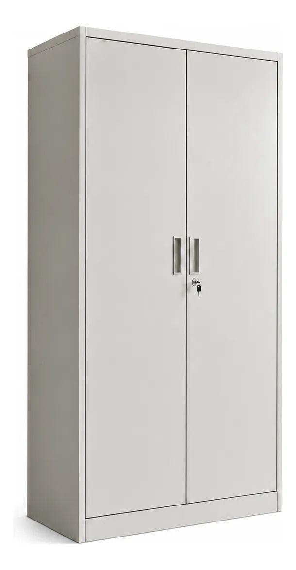 Estante Armario Metálico Oficina 2 Puertas Blanco-5