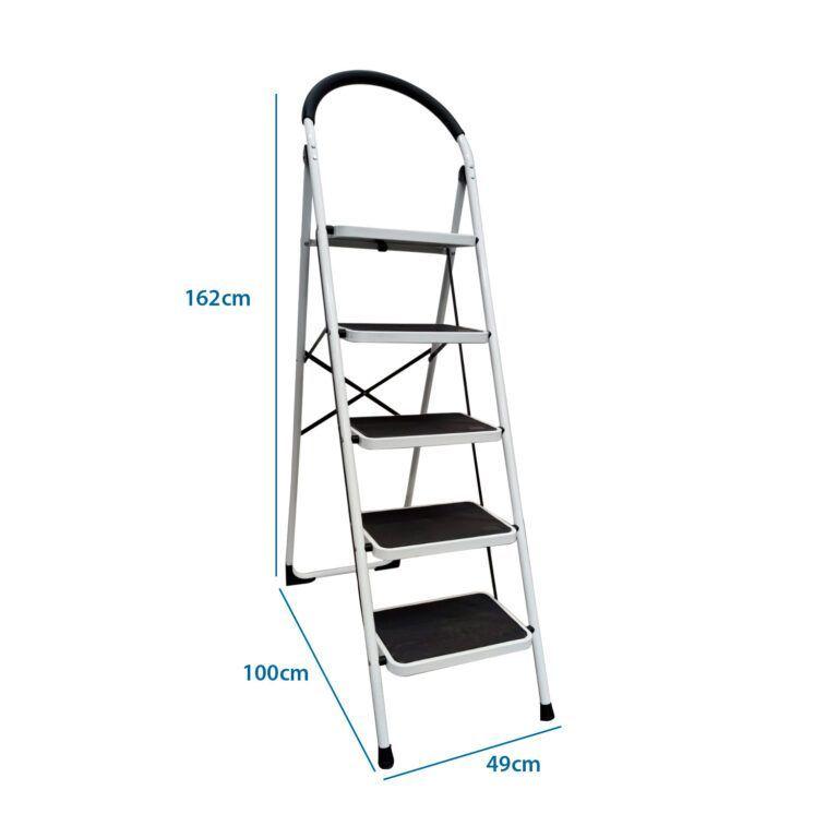 Escalera Acero domestica 5 peldaños-1