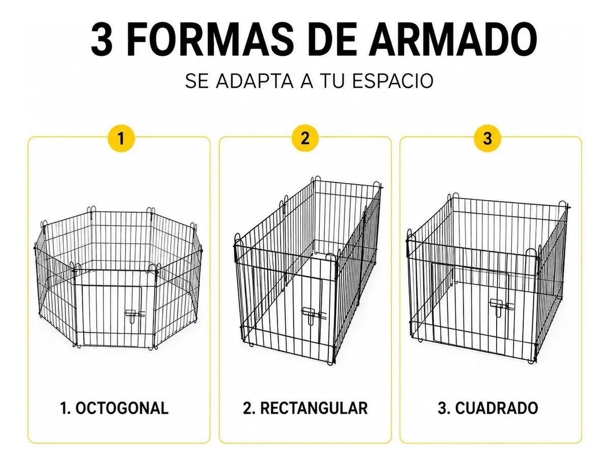 Corral Plegable Pet 90cm Alto 3 Posiciones L (large)-3