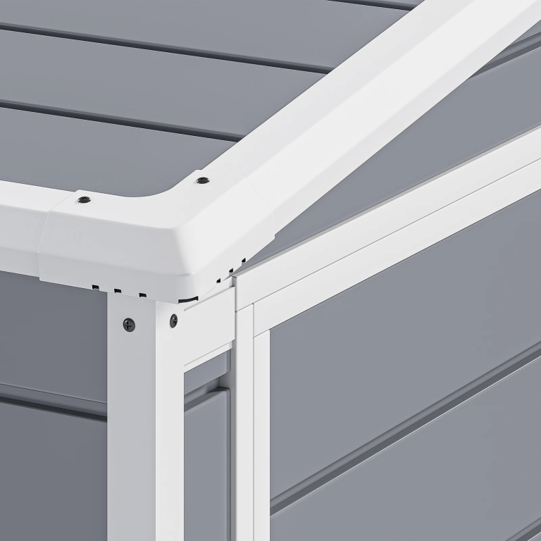 Bodega Jardín Plástico 7.5×6.5FT Gris 4,6 m2-3