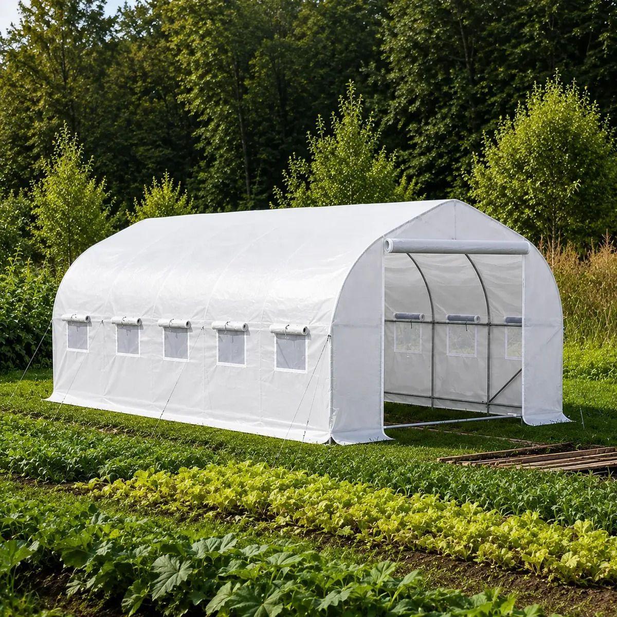 Invernadero Tunel 12 m2 4x3x2m Blanco-0