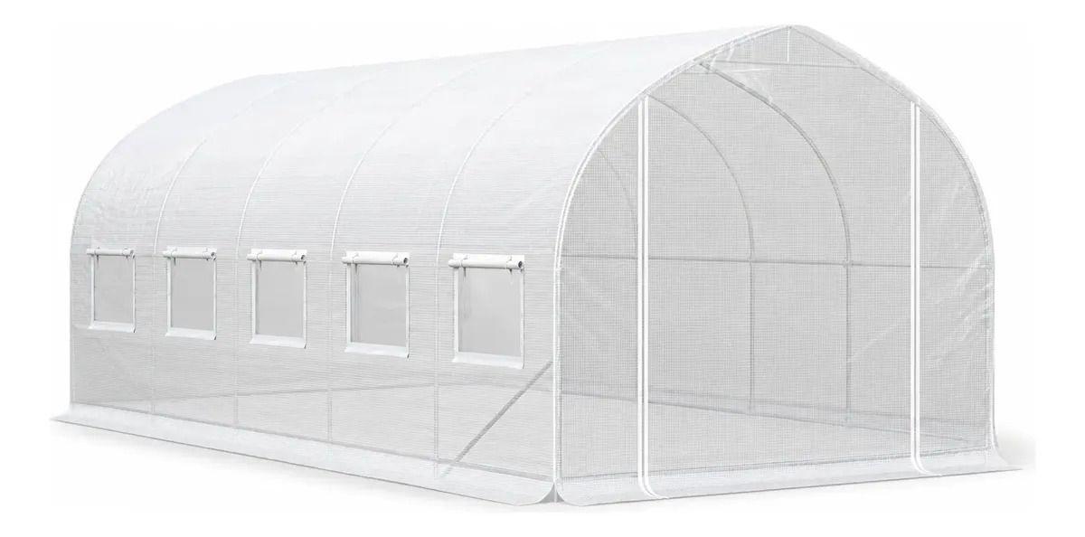 Invernadero Tunel 12 m2 4x3x2m Blanco-3