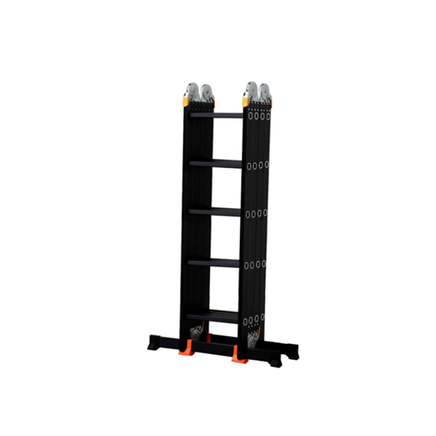 Escalera Profesional Heavy Duty 5,7mt 20 Peldaños Negra-0