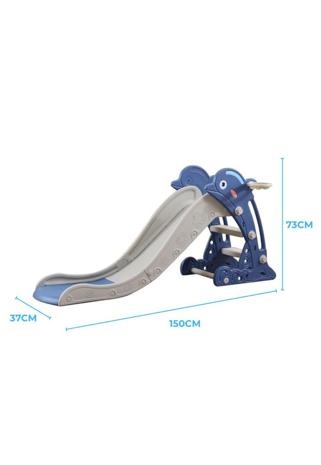 Resbalin Delfin Plegable + Aro de Baloncesto Azul-2