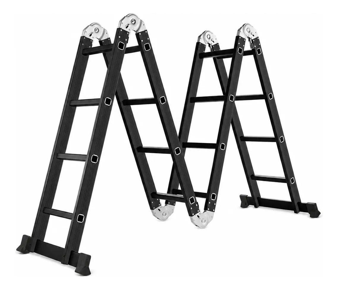 Escalera Profesional Heavy Duty 6,9 mt 24 Peldaños Negra-2