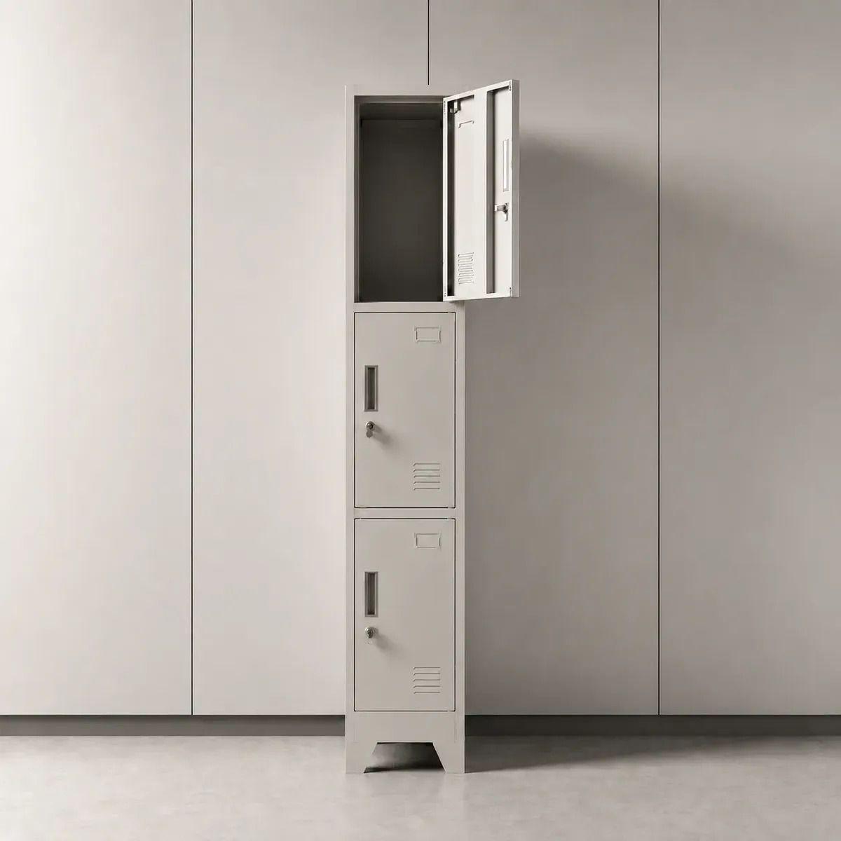 Locker 1 Cuerpo 3 Casilleros 180x30x45cm-0