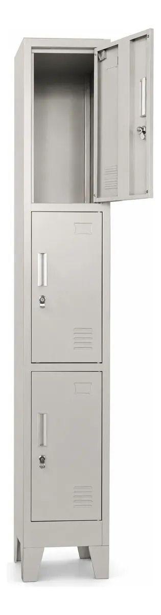 Locker 1 Cuerpo 3 Casilleros 180x30x45cm-2