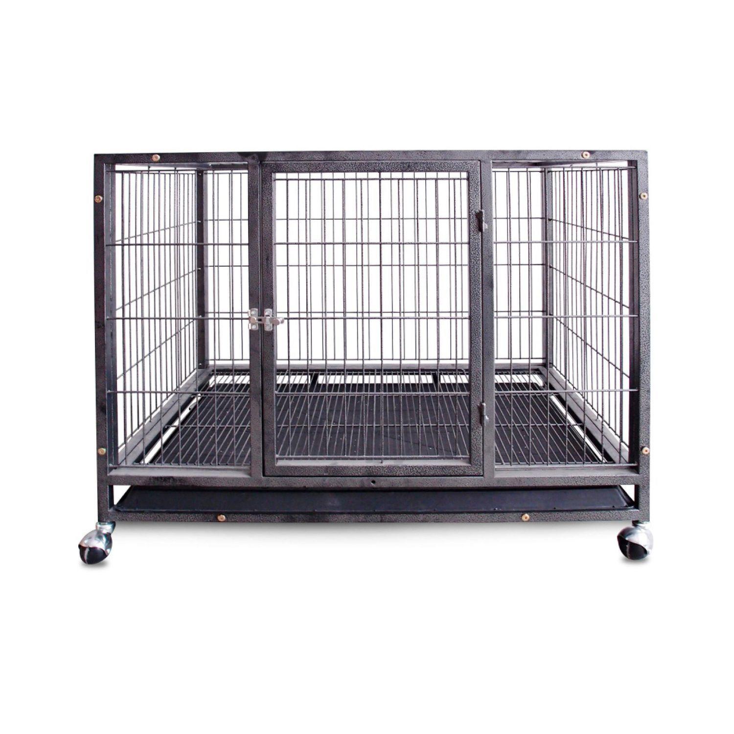 Jaula Canil Para Perros c/ruedas 93x60cm-0