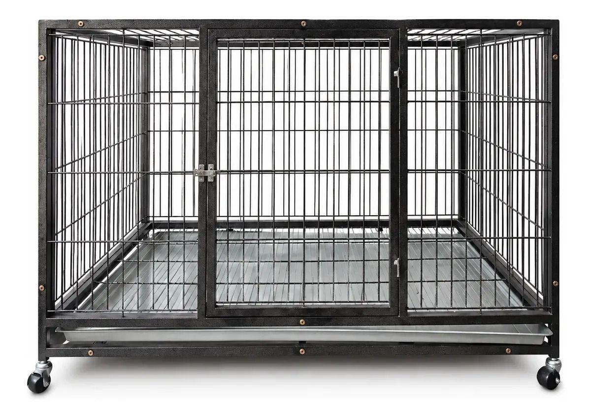 Jaula Canil Para Perros c/ruedas 93x60cm-2