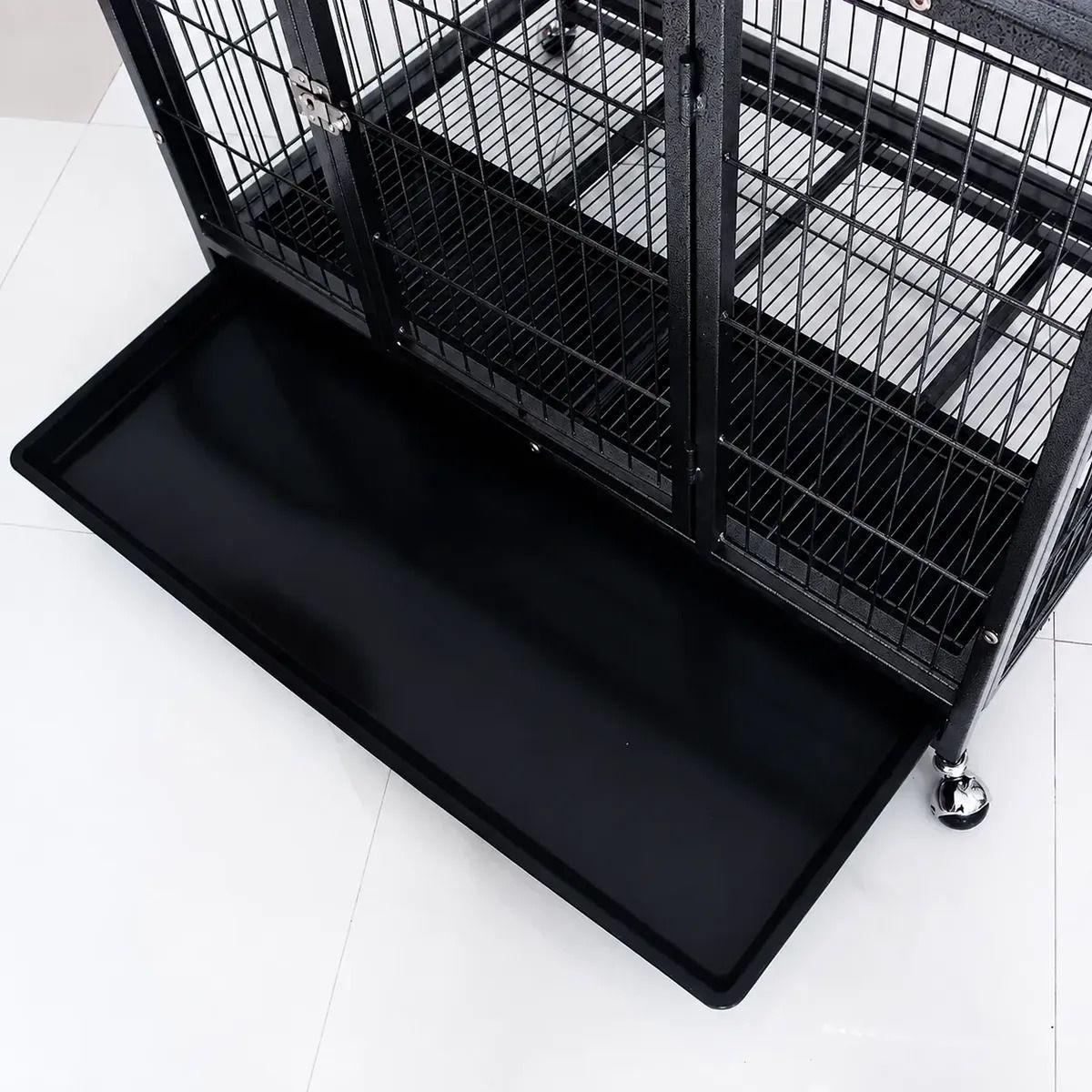 Jaula Canil Para Perros c/ruedas 93x60cm-3