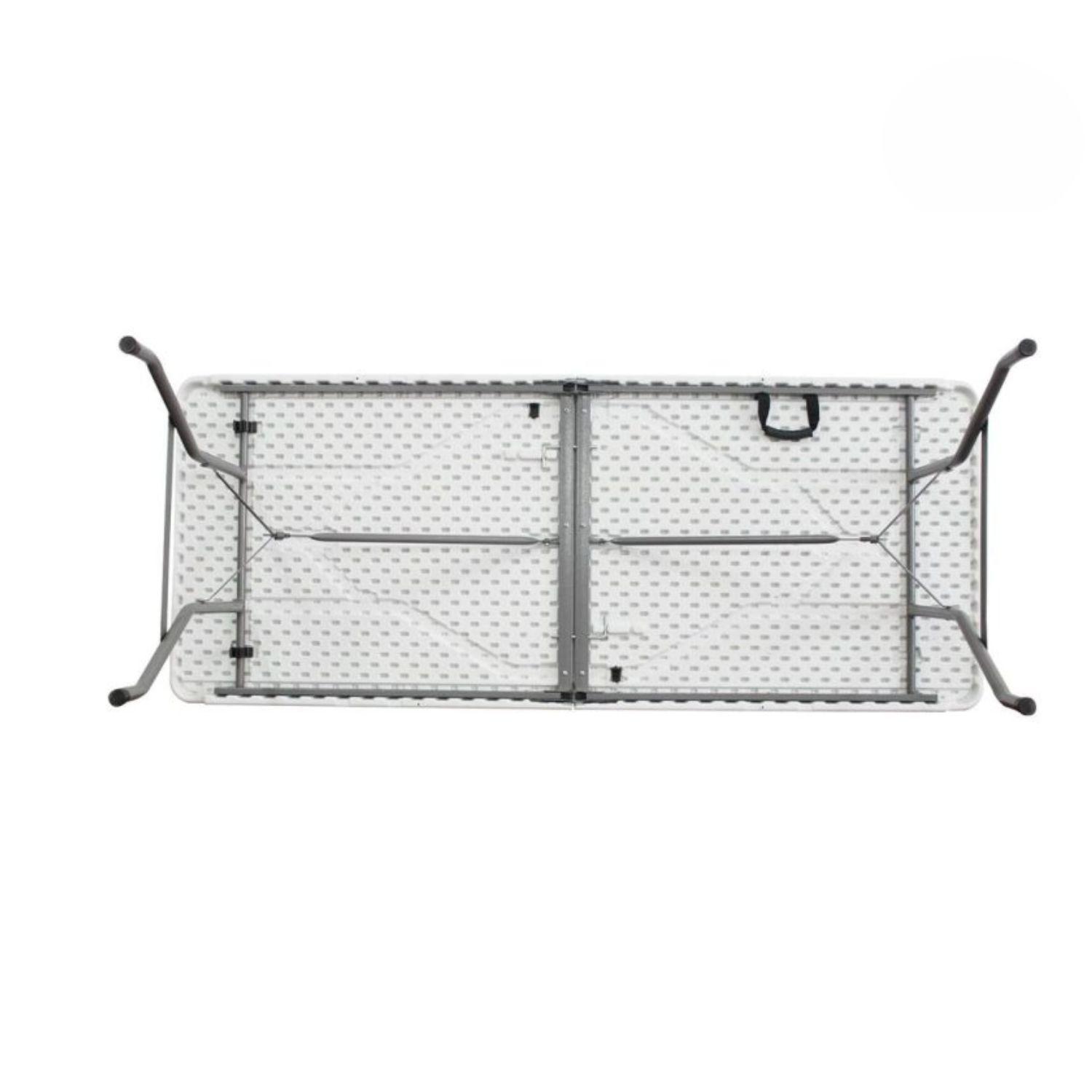 Mesa Plegable tipo Maleta Blanca 152x70x74cm-2