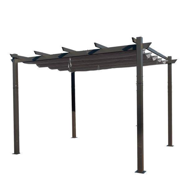 Pergola Aluminio Con Toldo Corredizo 3X3MT-0