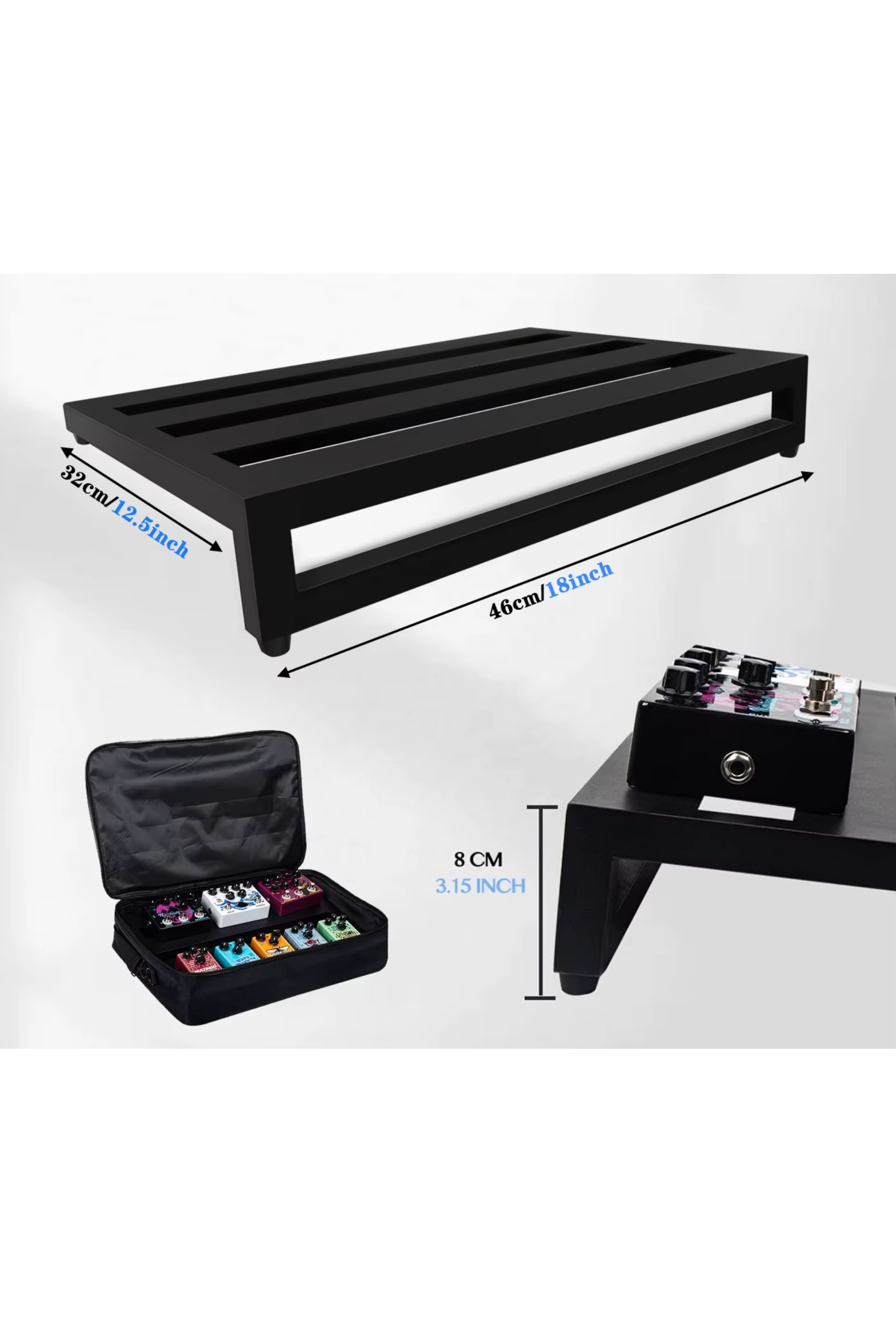 Pedalboard Guitarra Bajo con Bolso-1