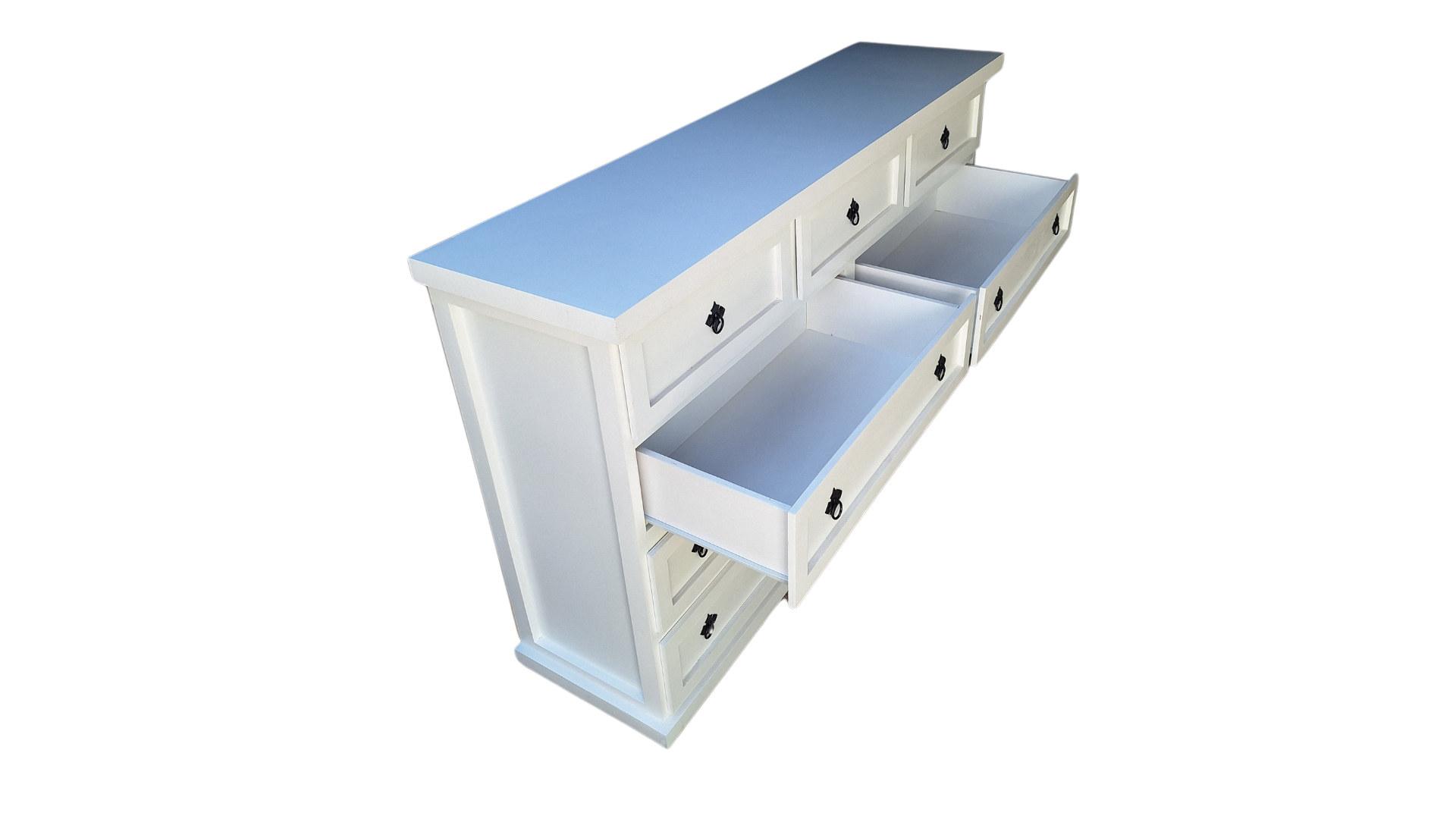 Comoda Rustica Blanca 150 Braga-3