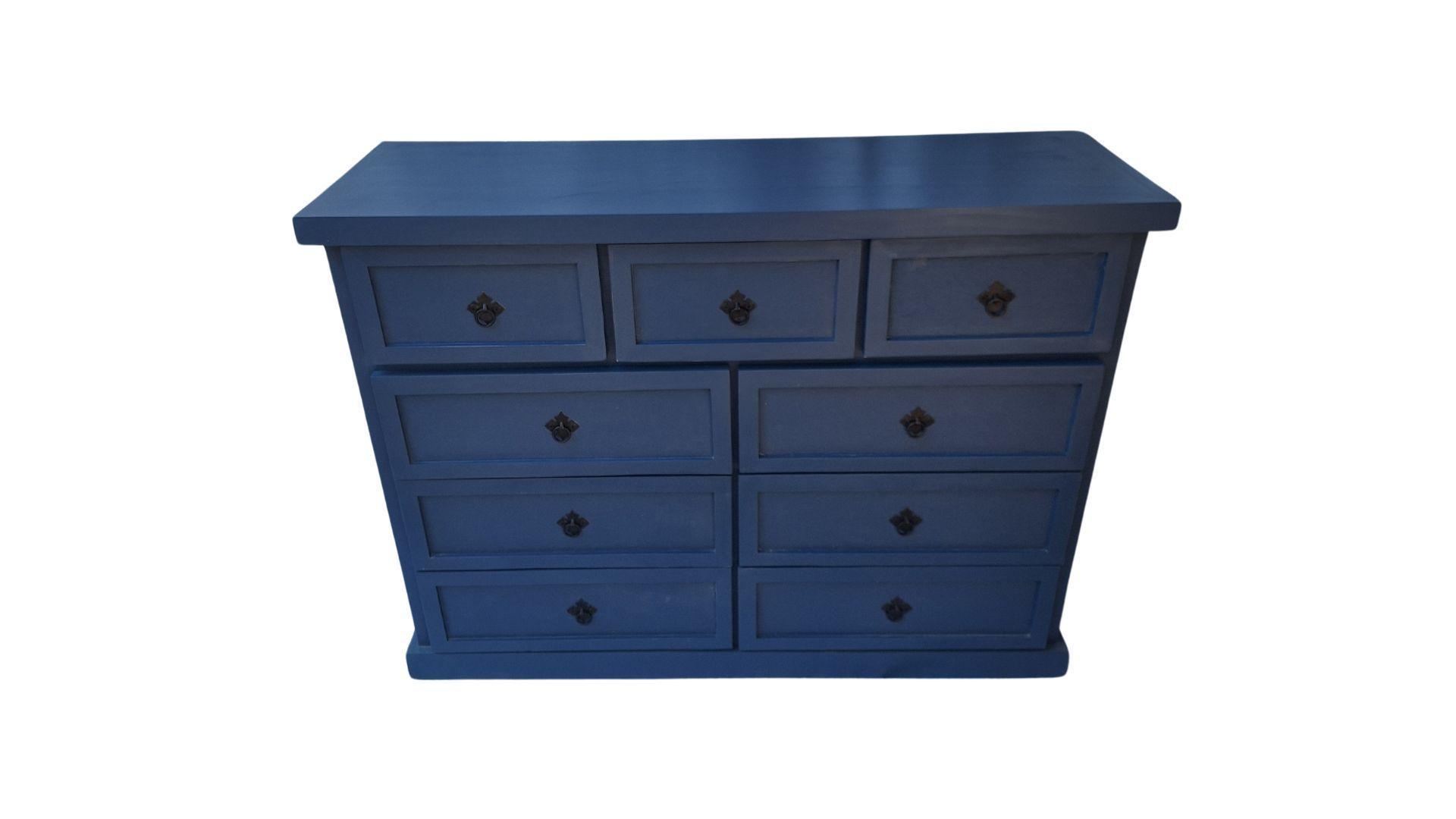 Comoda Rustica Azul 120-0