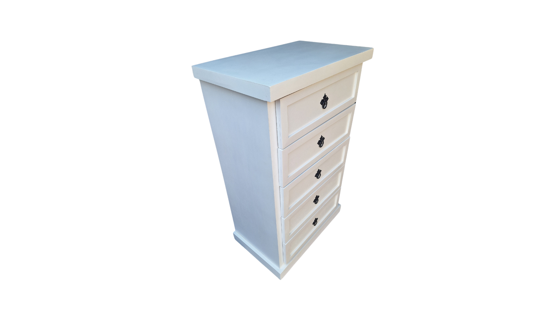 Comoda Rustica Crotona 5 Blanco -2