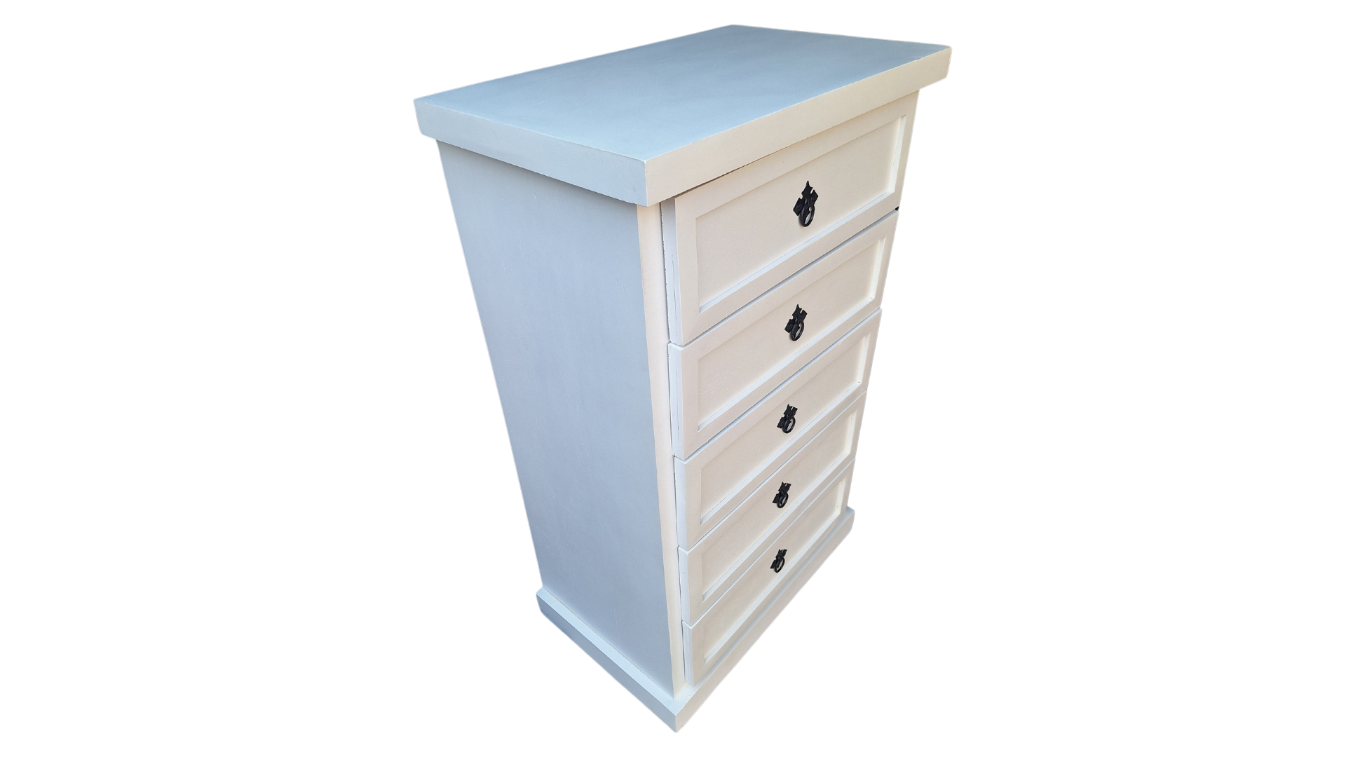 Comoda Rustica Crotona 5 Blanco -3