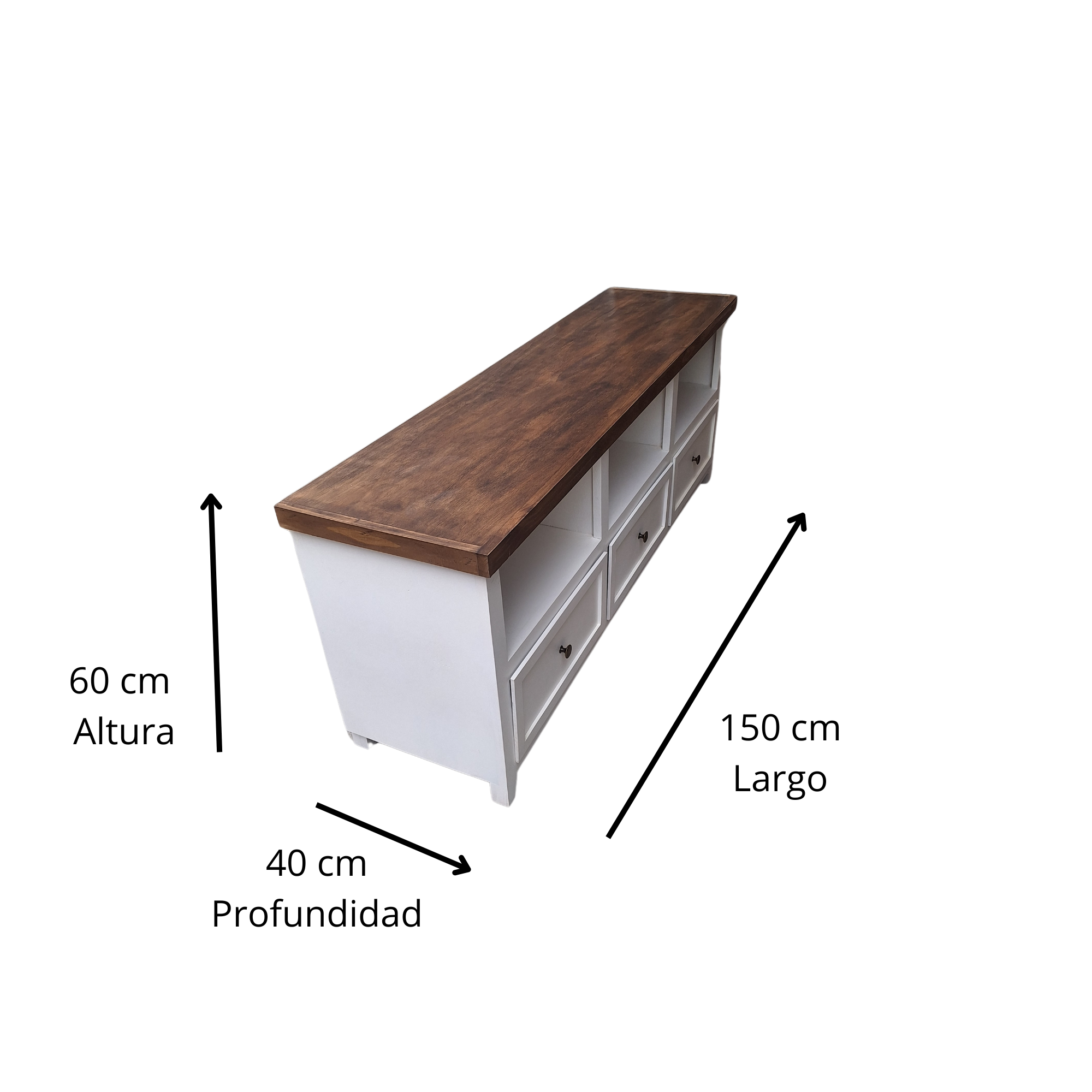 Mueble Blanco Bicolor Treviso 150-5