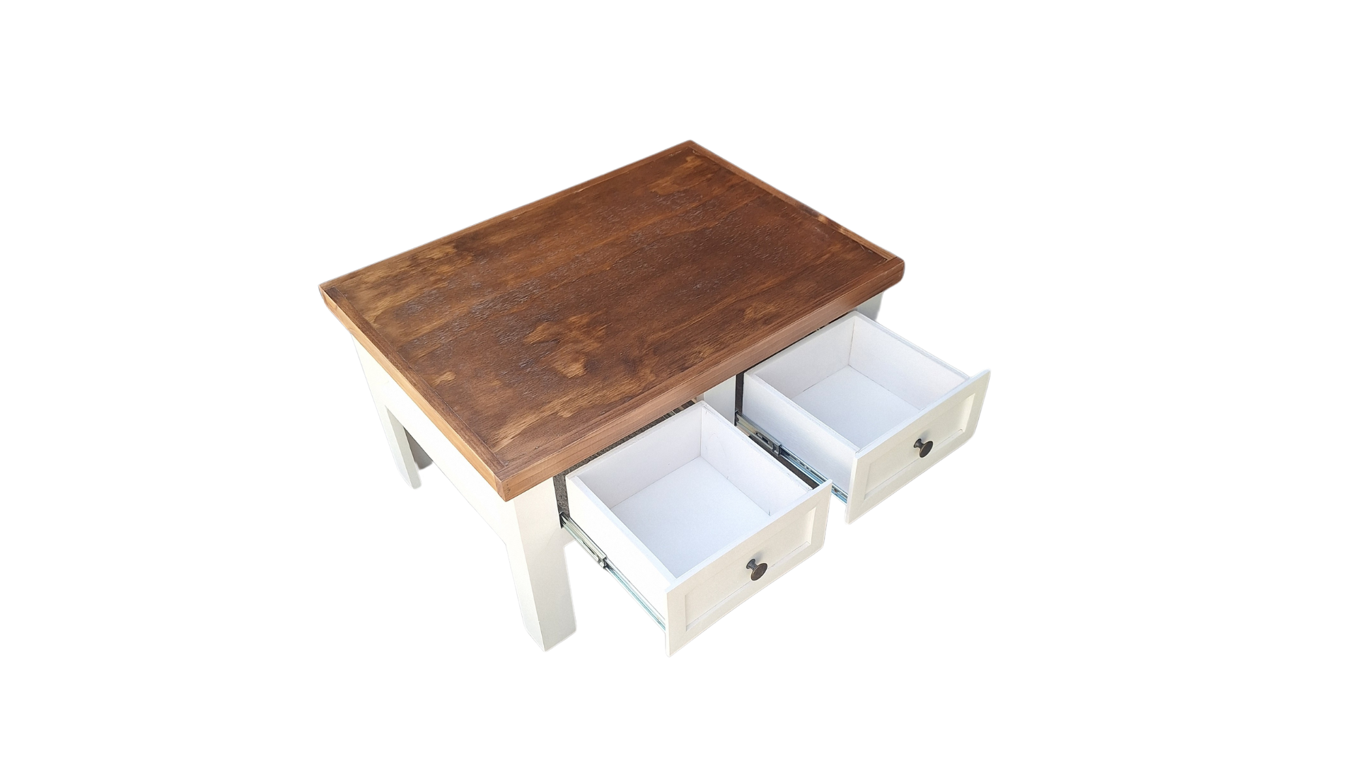 Mesa De Centro Rustica Bicolor Blanca Avezzano-5