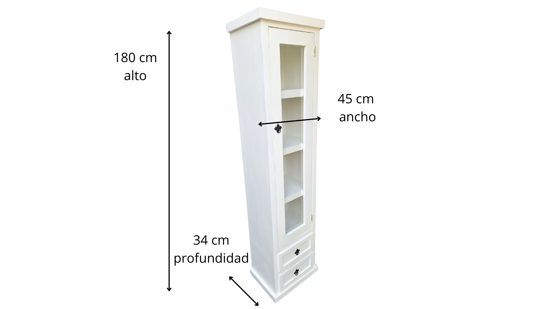 Torre Madera Rustica Blanca-2