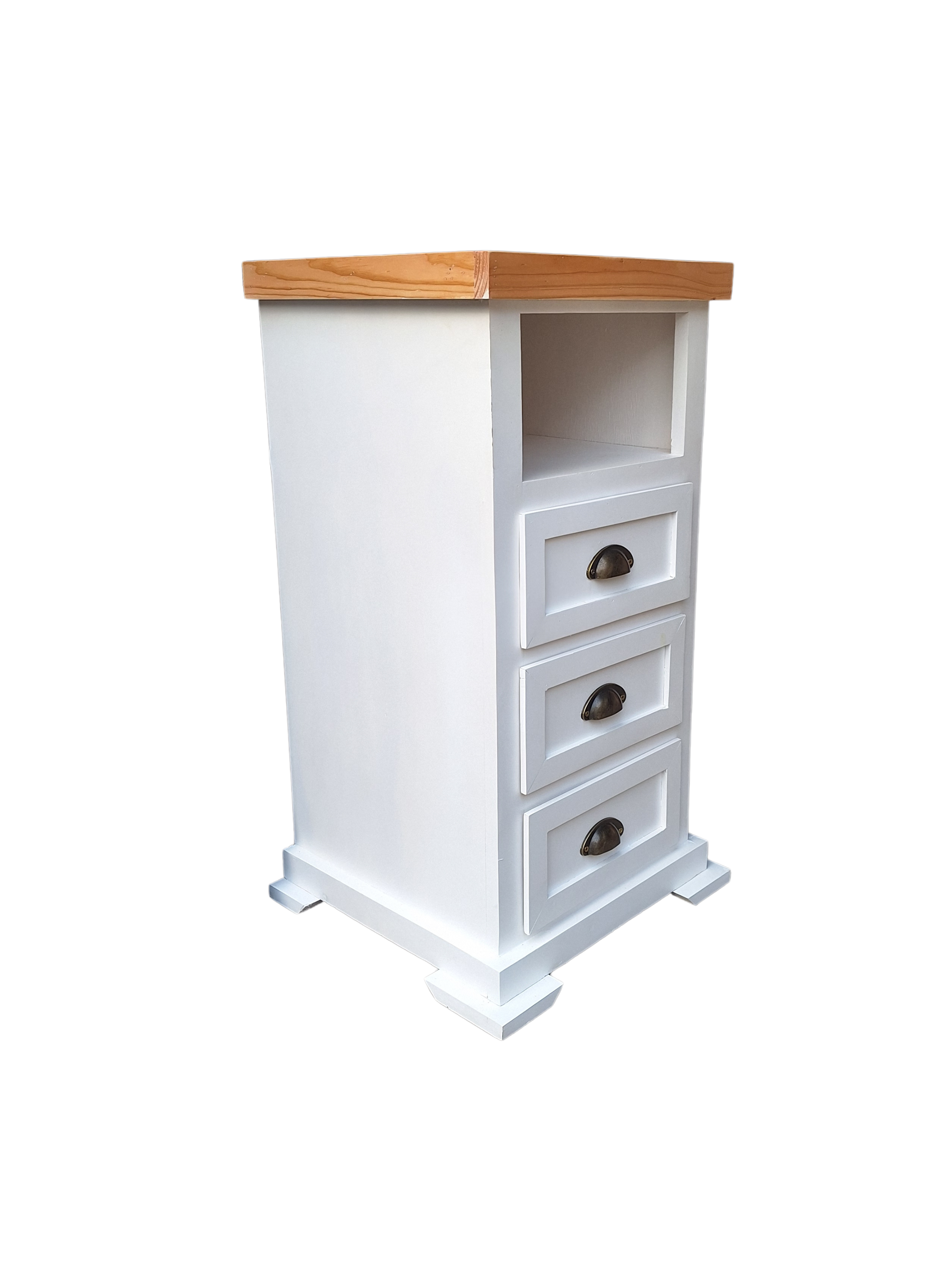 Velador Rustico Bicolor Blanco Nardo Pack-3