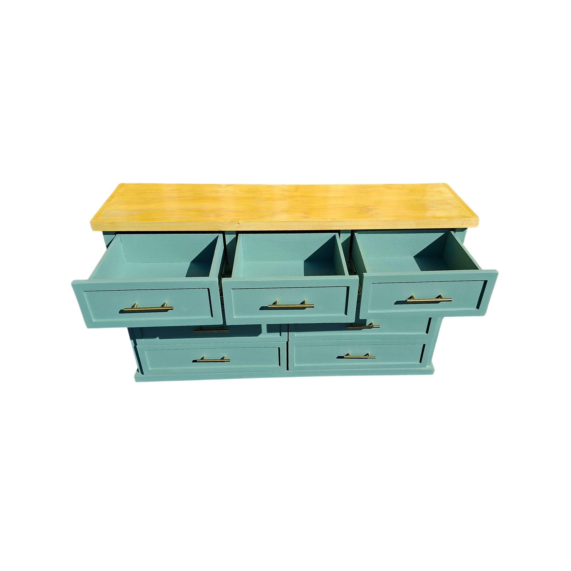 Comoda Rustica Vadone Verde Bicolor 150-2