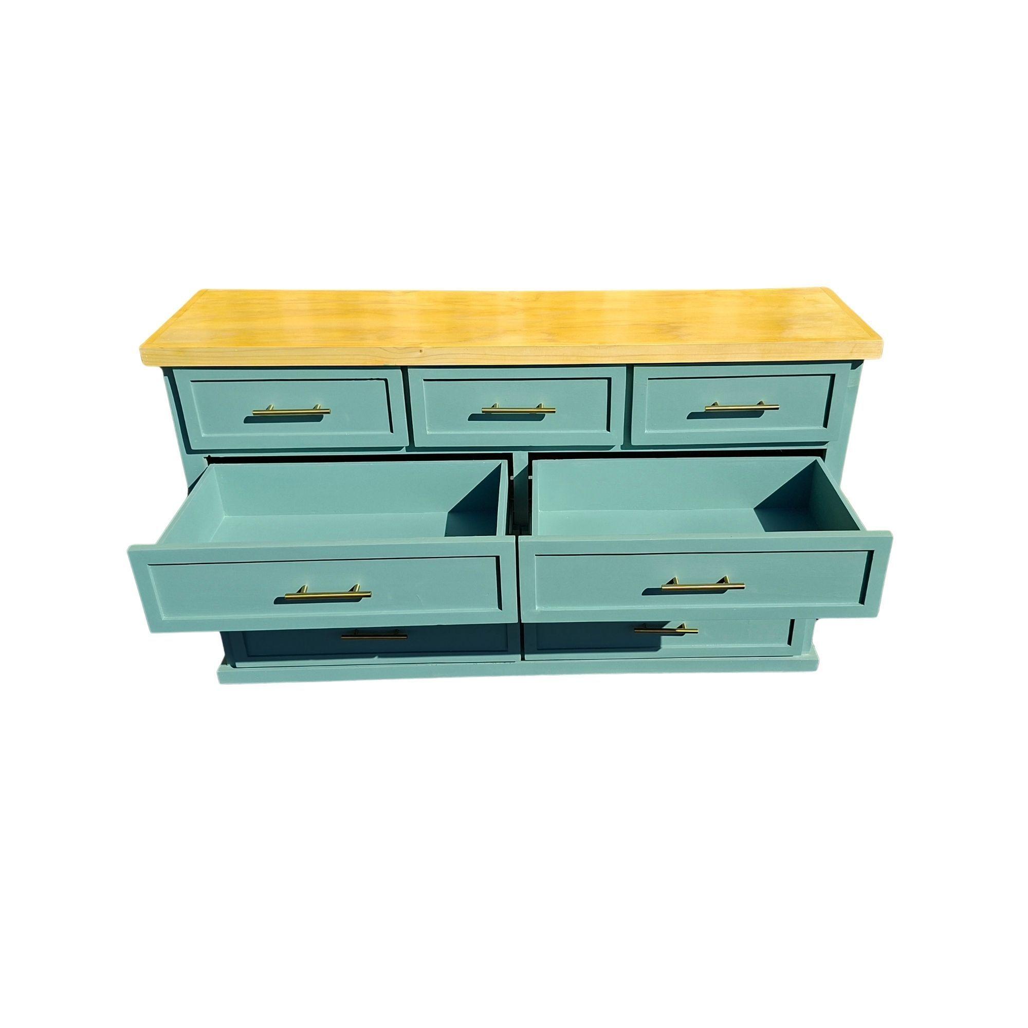 Comoda Rustica Vadone Verde Bicolor 150-3
