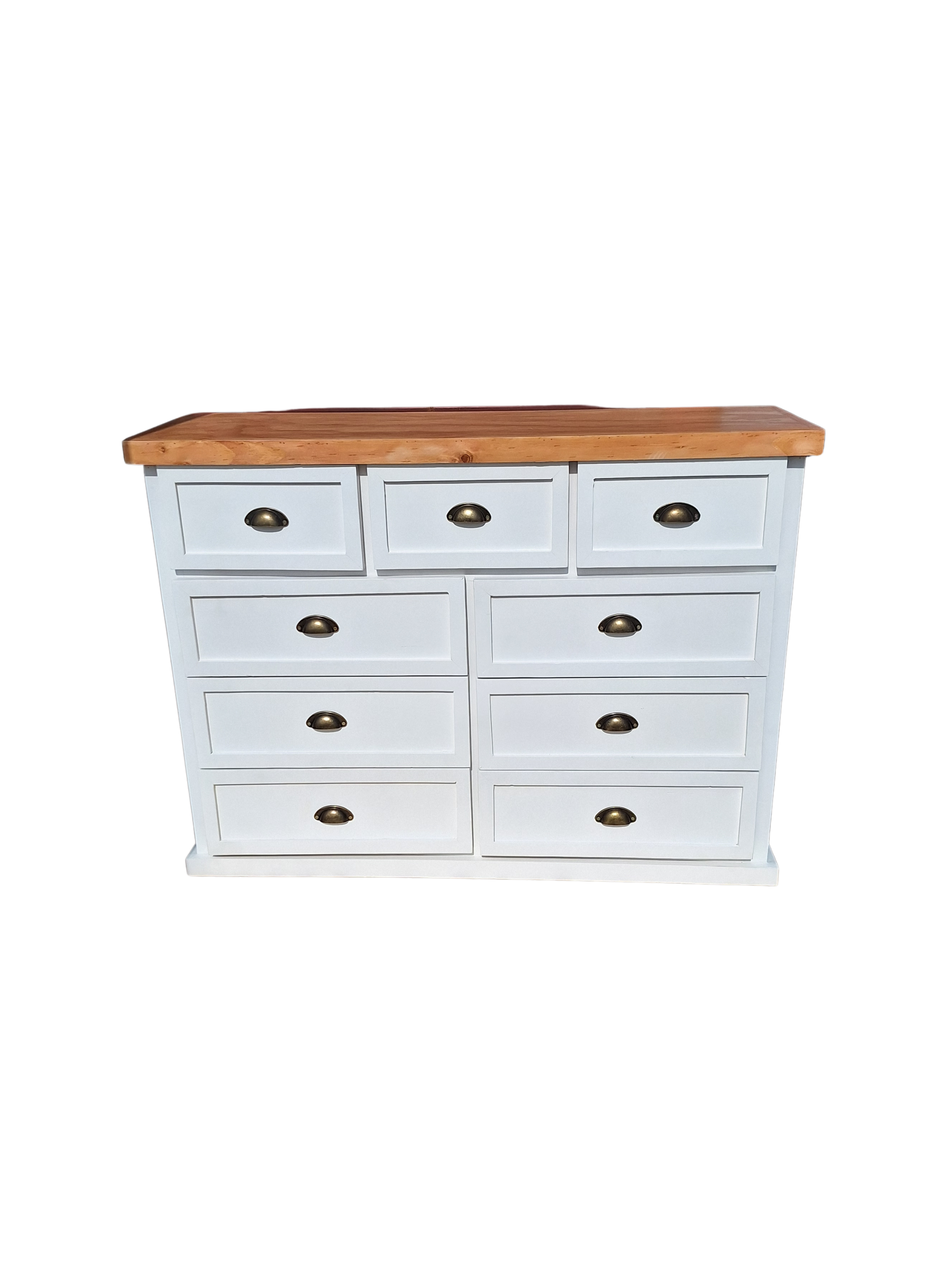 Cómoda Rustica Blanca Rojiza Terracina 120-0