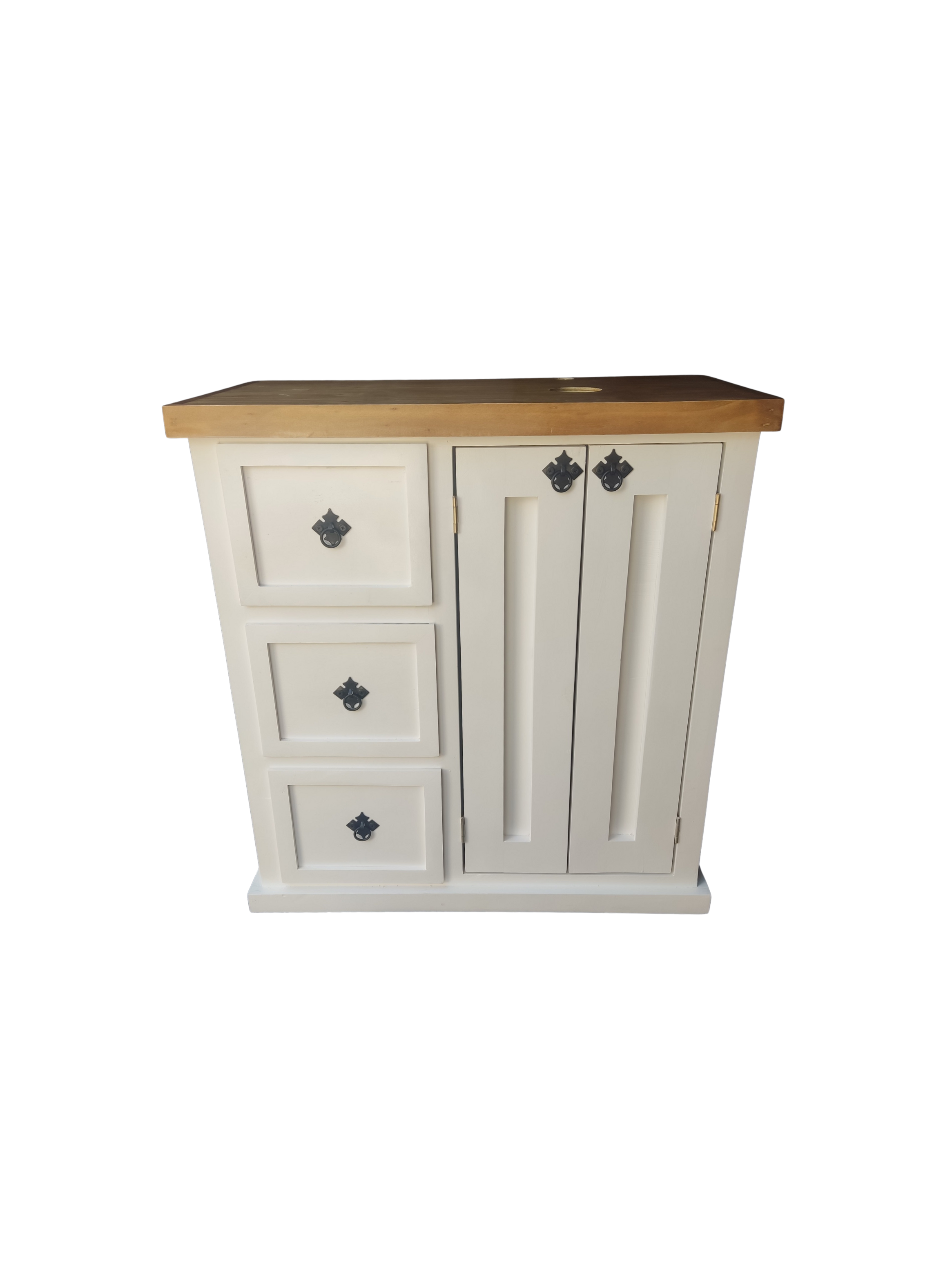 Vanitorio Rustico Bicolor Blanco 80 Neon-2
