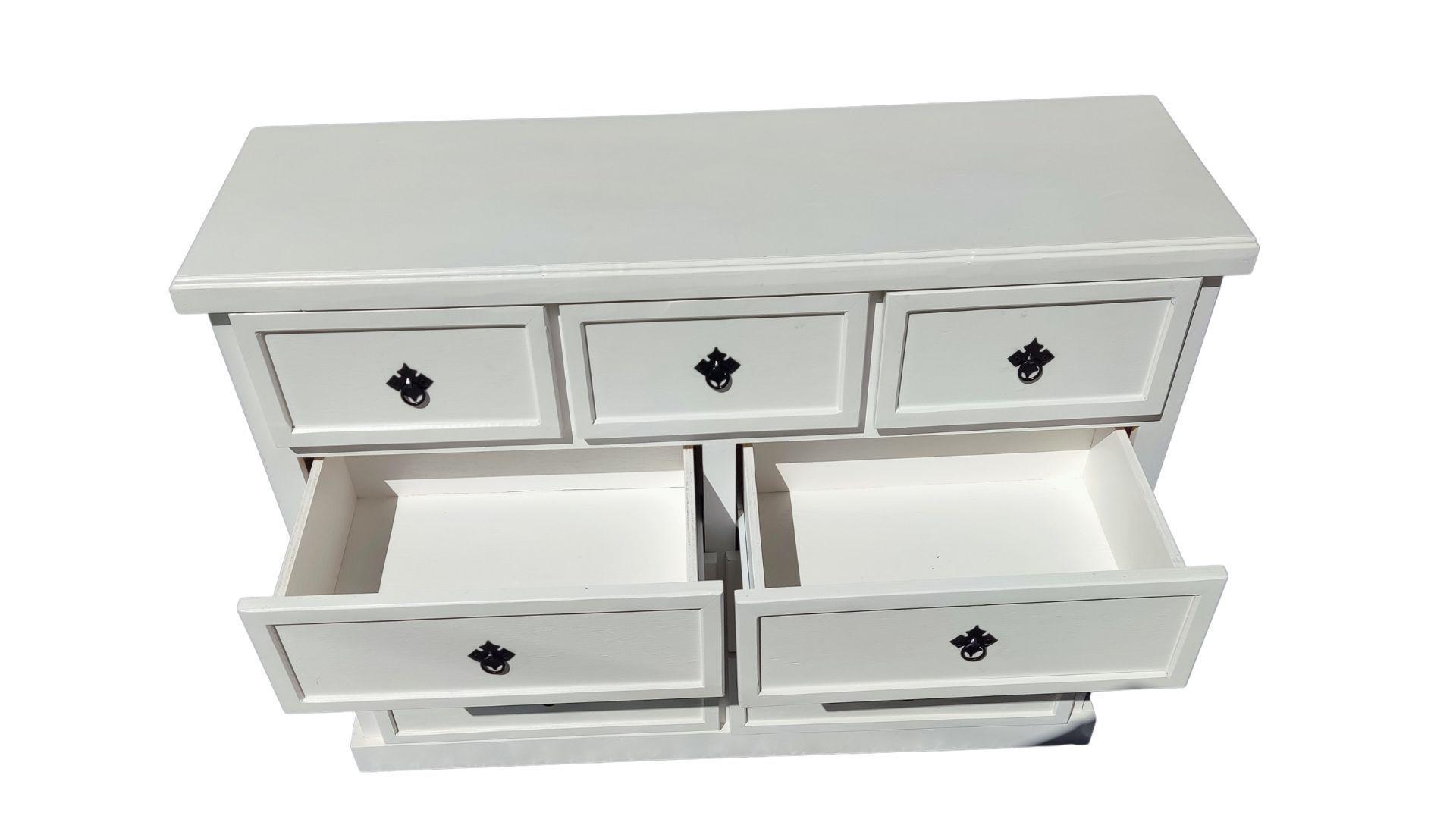 Comoda Rustica Blanca 120-2