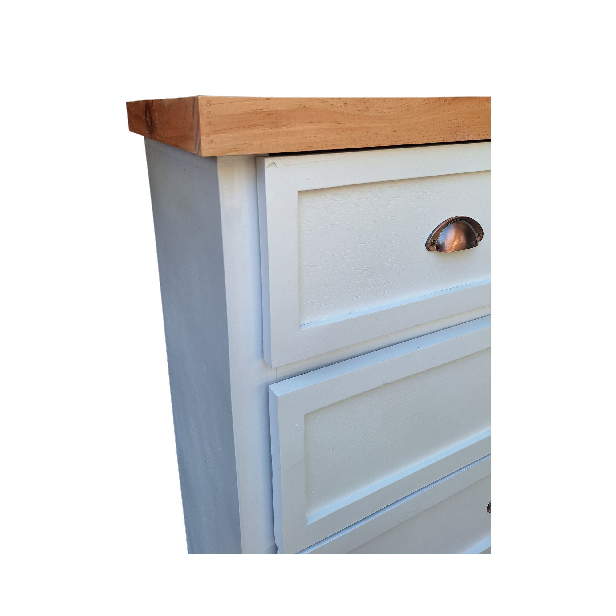 Comoda Rustica Bicolor Blanca Rojiza 150-6