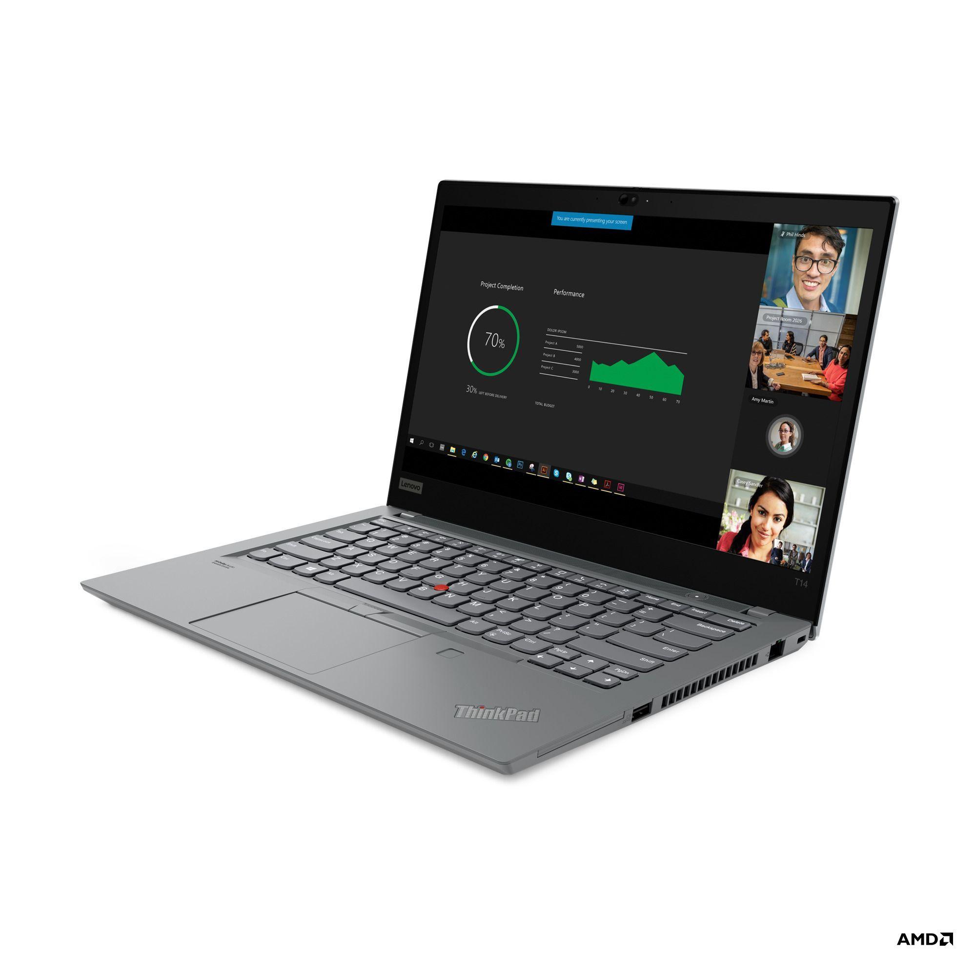 Notebook ThinkPad T14 AMD Ryzen 7 PRO 16GB RAM 512GB SSD 14''-4