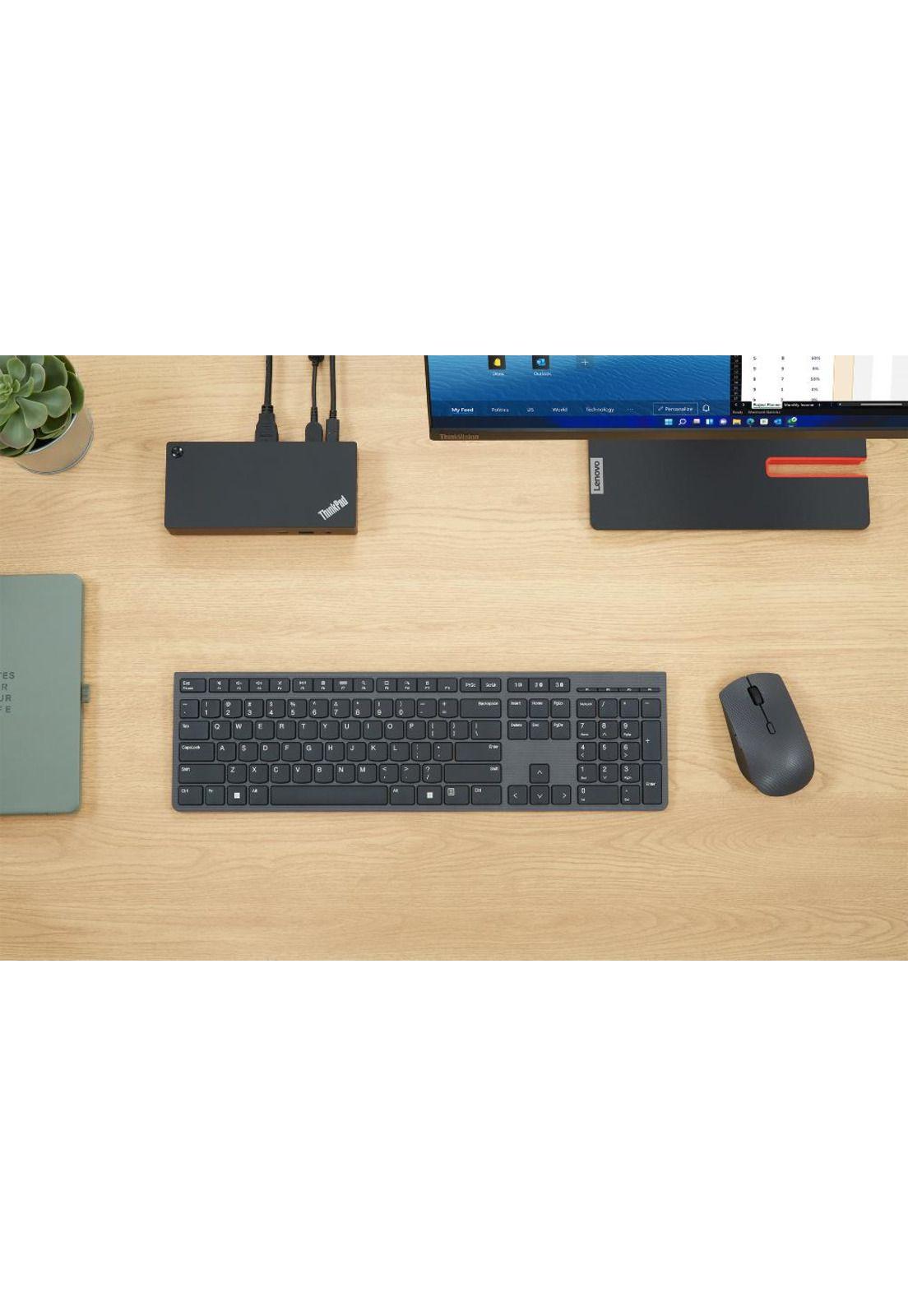 Combo Teclado y Mouse Inalámbrico Recargable Lenovo Professional-9