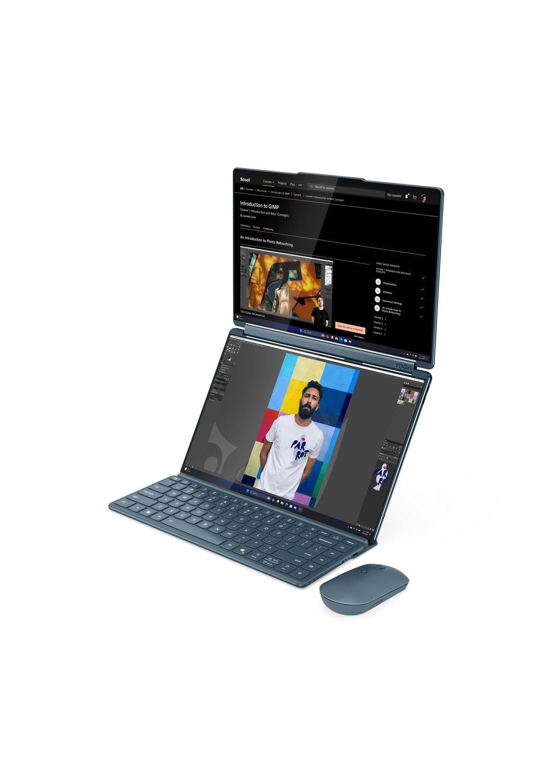 Notebook Yoga Book 9i Gen 10 Intel Core i9 32GB RAM 1TB SSD 14" + Lápiz Óptico + Mouse + Teclado-7