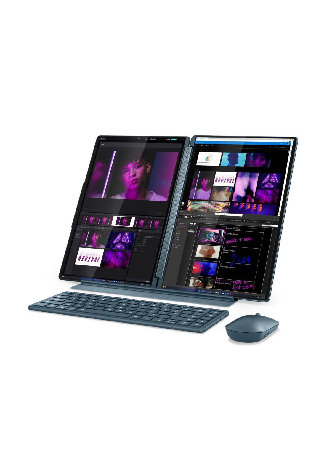 Notebook Yoga Book 9i Gen 10 Intel Core i9 32GB RAM 1TB SSD 14" + Lápiz Óptico + Mouse + Teclado-3