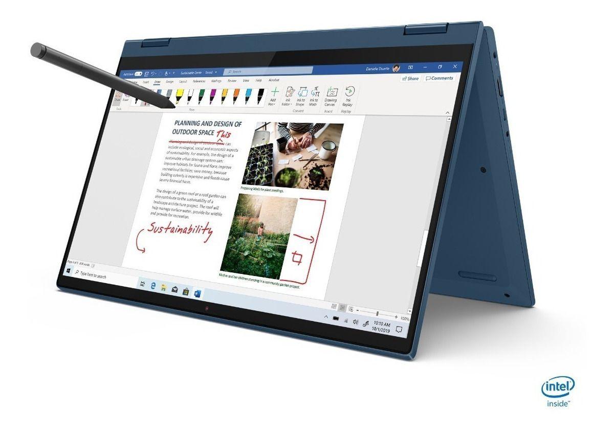 Notebook IdeaPad Flex 5 i3 11va Gen 4GB RAM 256GB SSD Azul +  Lápiz-3