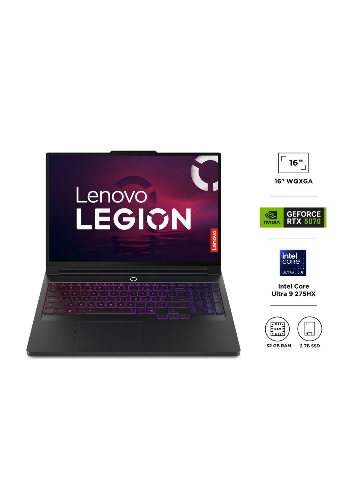 Notebook Gamer Legion Pro 7i Gen 10 Intel Core Ultra 9 32GB RAM 2TB SSD RTX 5070 16" WQXGA-1
