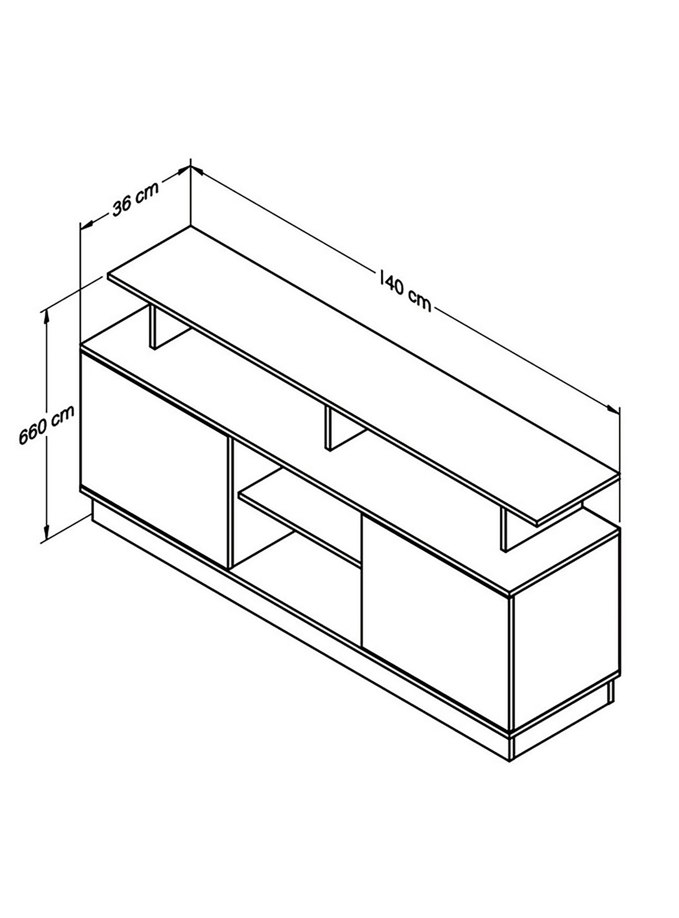 Rack de TV 60"  Amaretto 140x66x36 cm  MTV23019-5