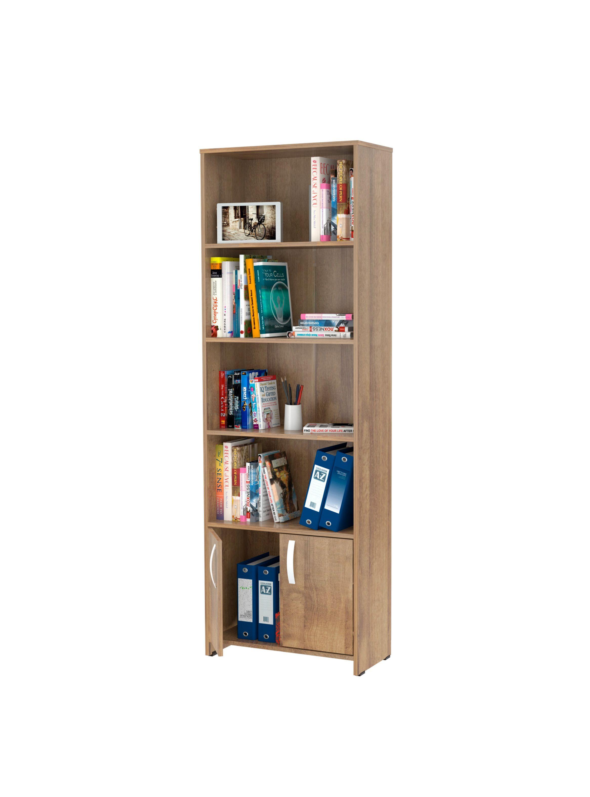 Biblioteca 2 puertas 182cm X  60 cm X 25 cm Amaretto-3