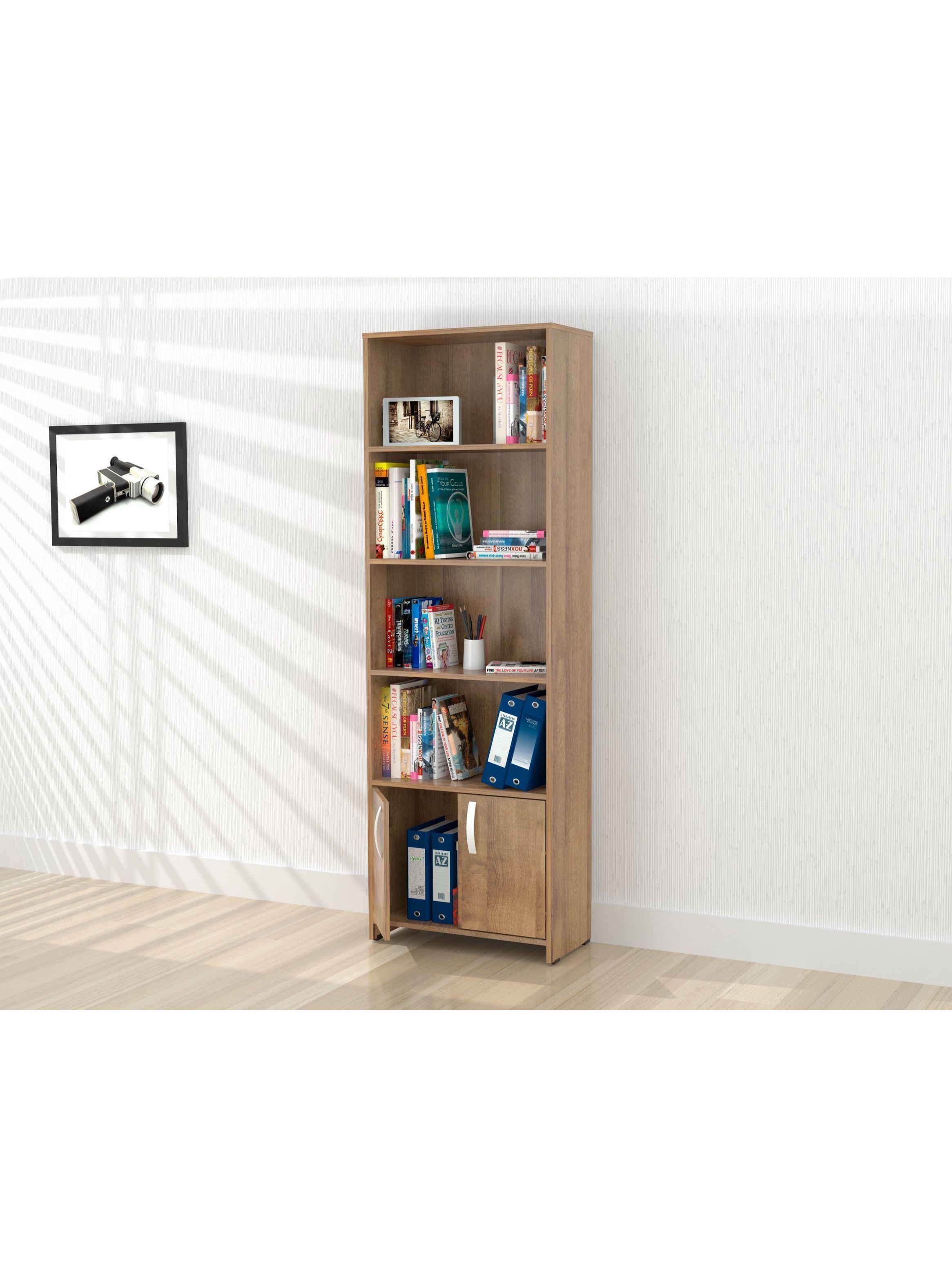 Biblioteca 2 puertas 182cm X  60 cm X 25 cm Amaretto-5