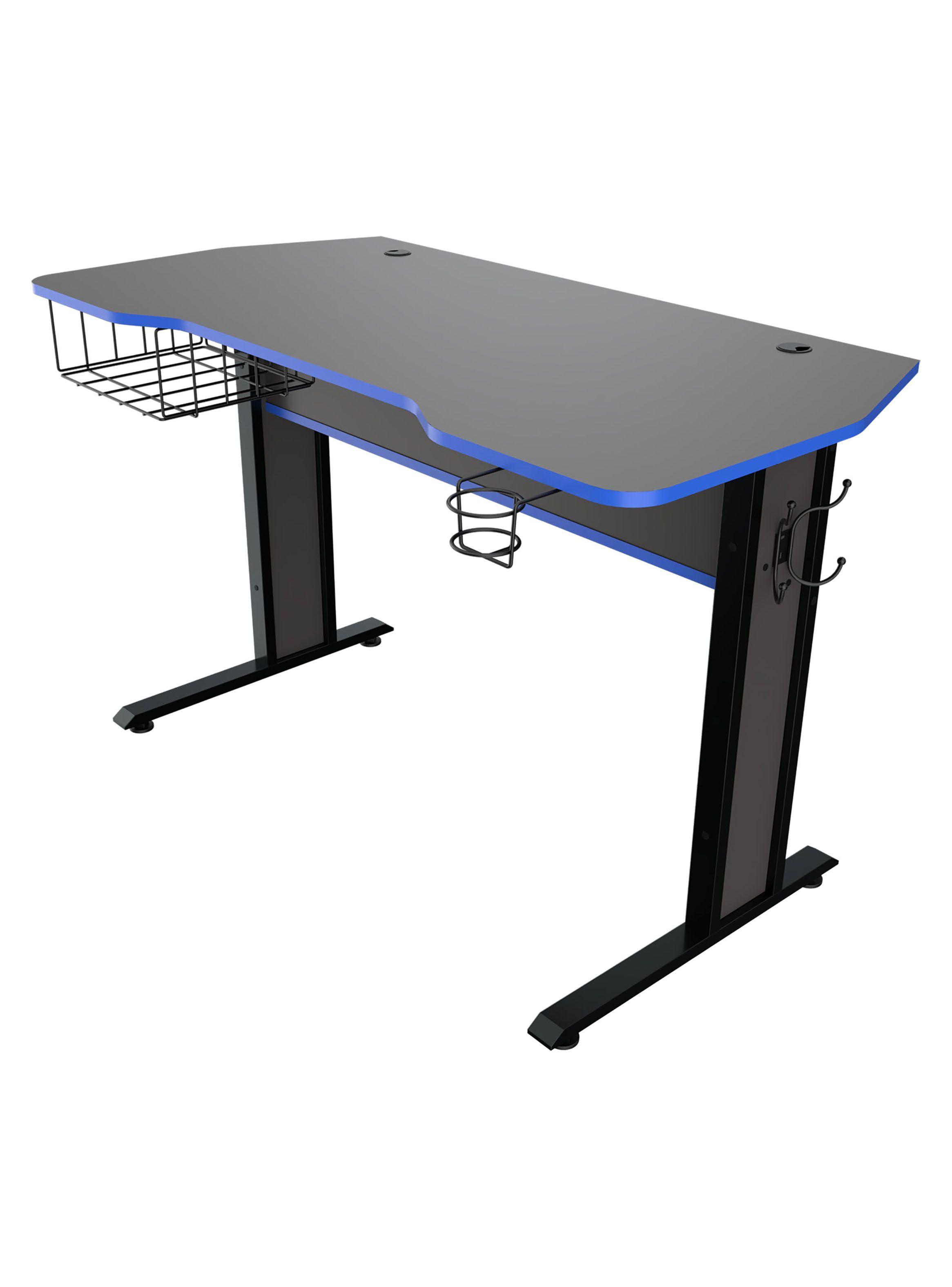 Escritorio 73x120x60 cm plomo canto azul-4