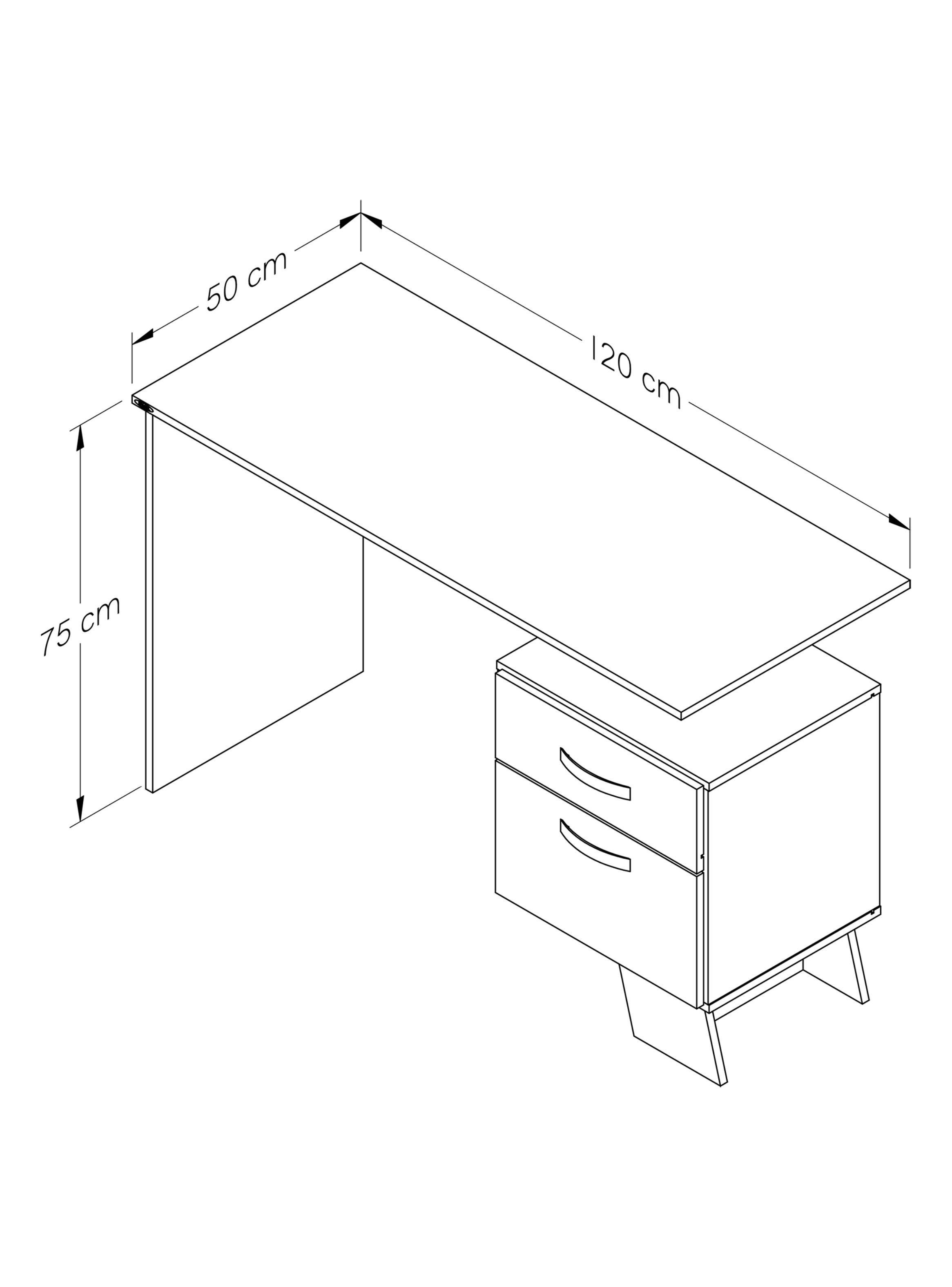Escritorio Arena un cajon y compartimiento ES17003-6