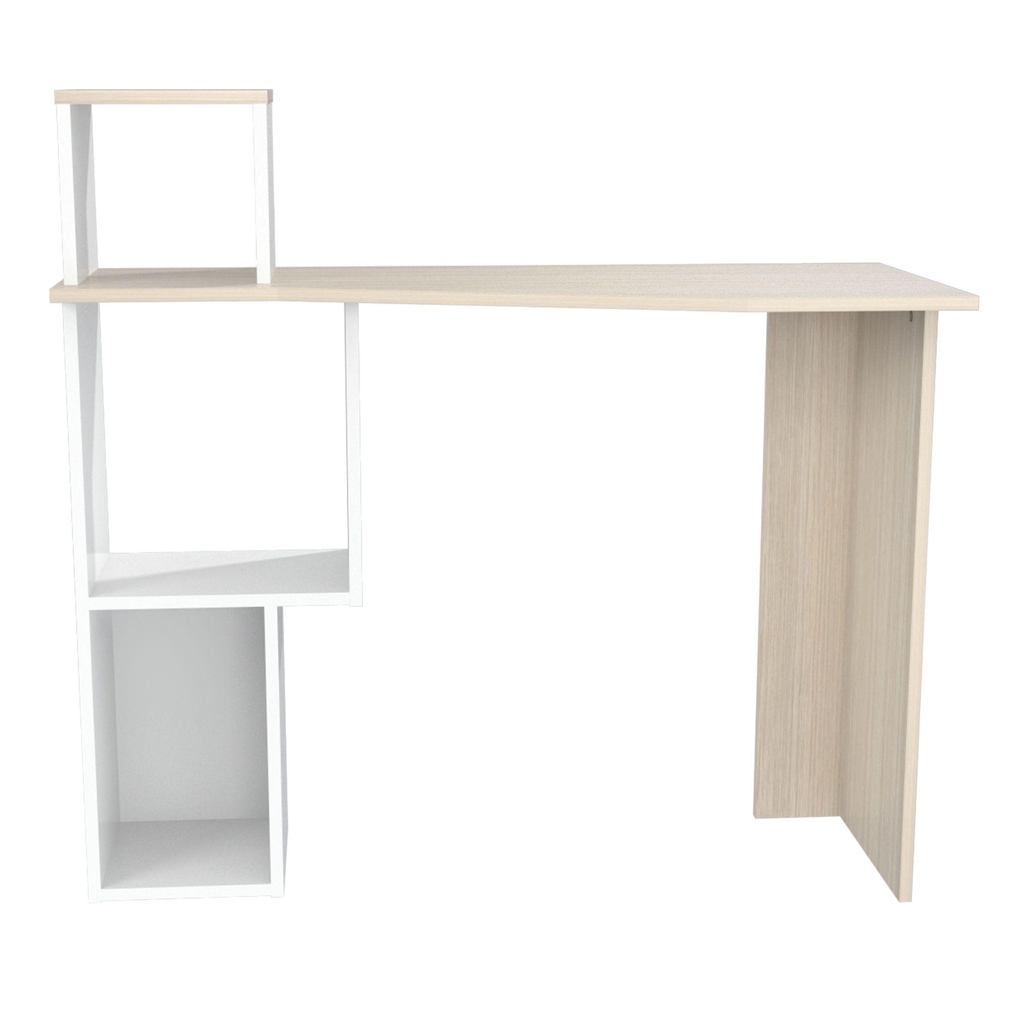 Escritorio 95cm x 100cm x 40cm Arena Blanco-3