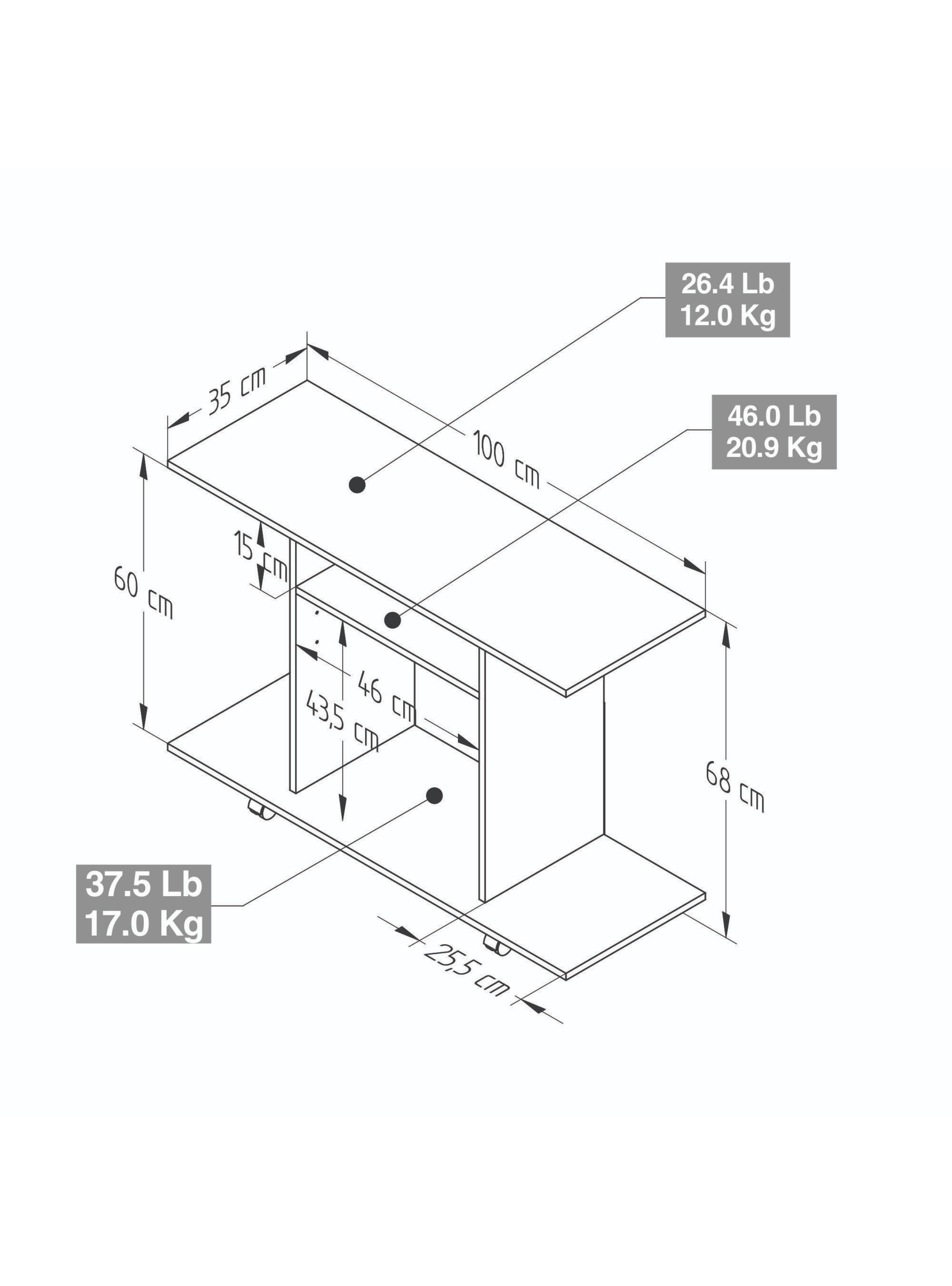 Rack TV 42" 68cmx100cmx35cm Wengue-5
