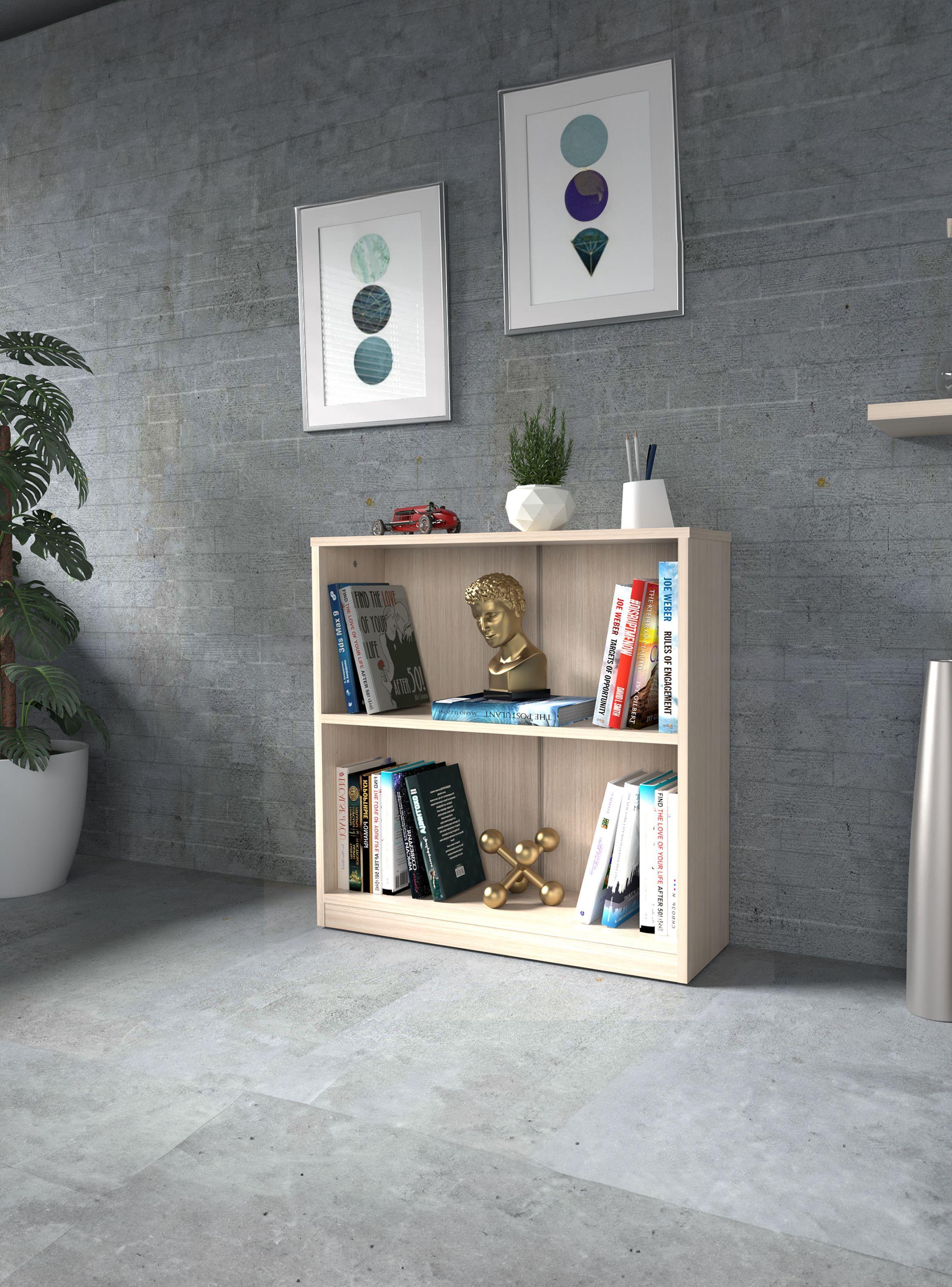 Biblioteca 2 repisas 80cmx80cmx25cm arena-5